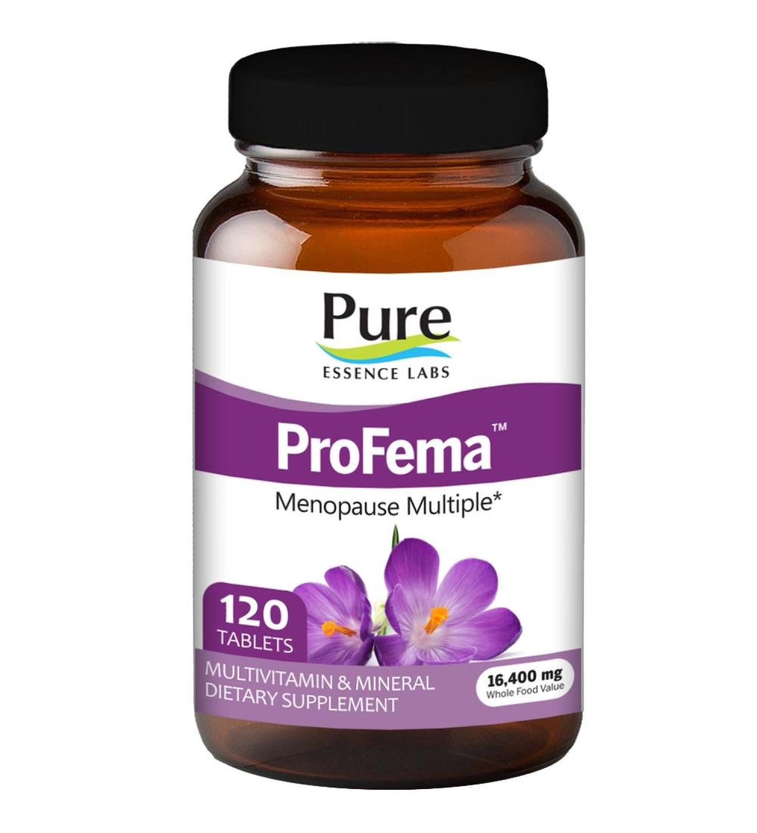 ProFema by Pure Essence Labs - Natural Menopause Relief Vitamins for Hormone Balance and Hot Flash Support - 120 Capsules