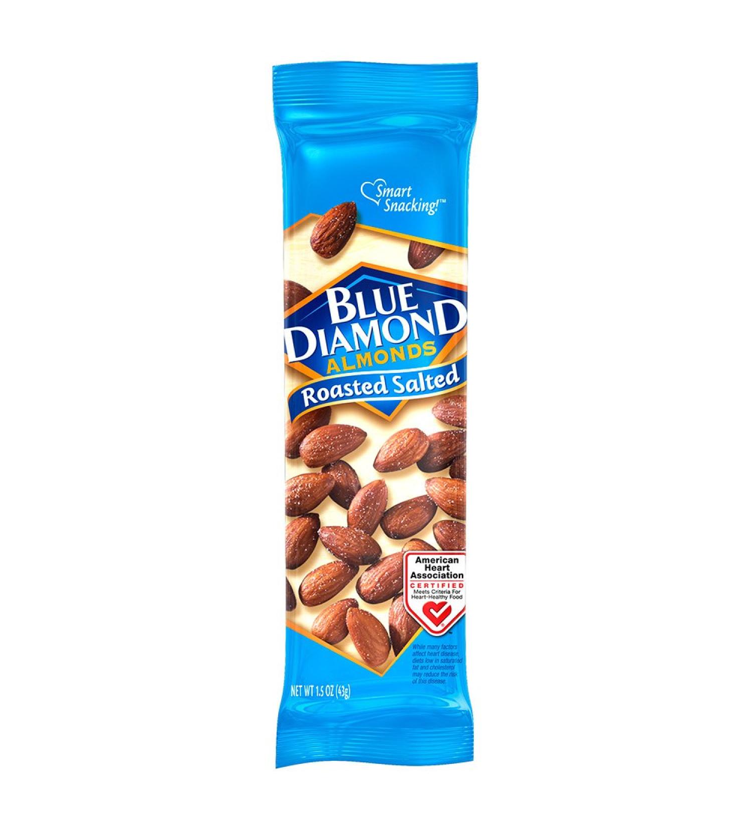 Blue Diamond Almonds Roasted Salted 1.5oz (12 Pack) - Buy Online - Buy Online on GoSupps.com