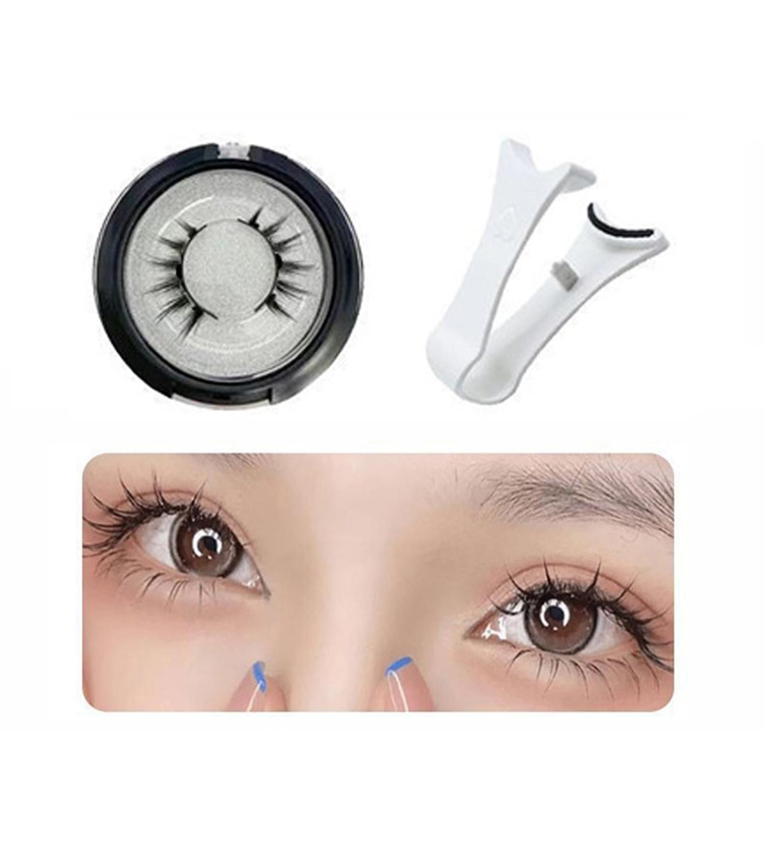 1 Pair Magnetic Eyelashes No Glue Needed Reusable Magnetic Eyelashes with Applicator Magnetic Lashes Durable Russian Strip Lashes for Party and Daily Wear Natural Eyelashes - Buy Online on GoSupps.com