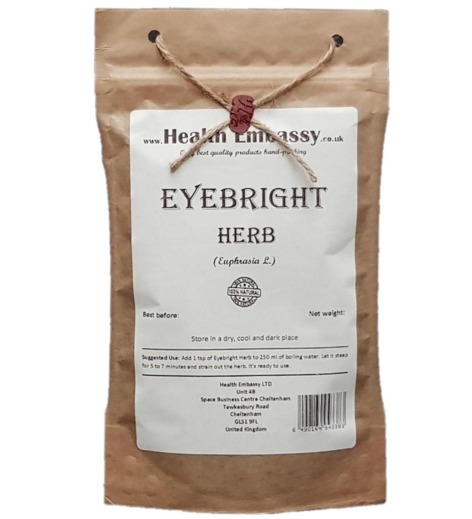 Health Embassy Herbe d'Euphraise Tisane | Euphrasia Officinalis L | Eyebright Herb (50g) - Buy Online on GoSupps.com