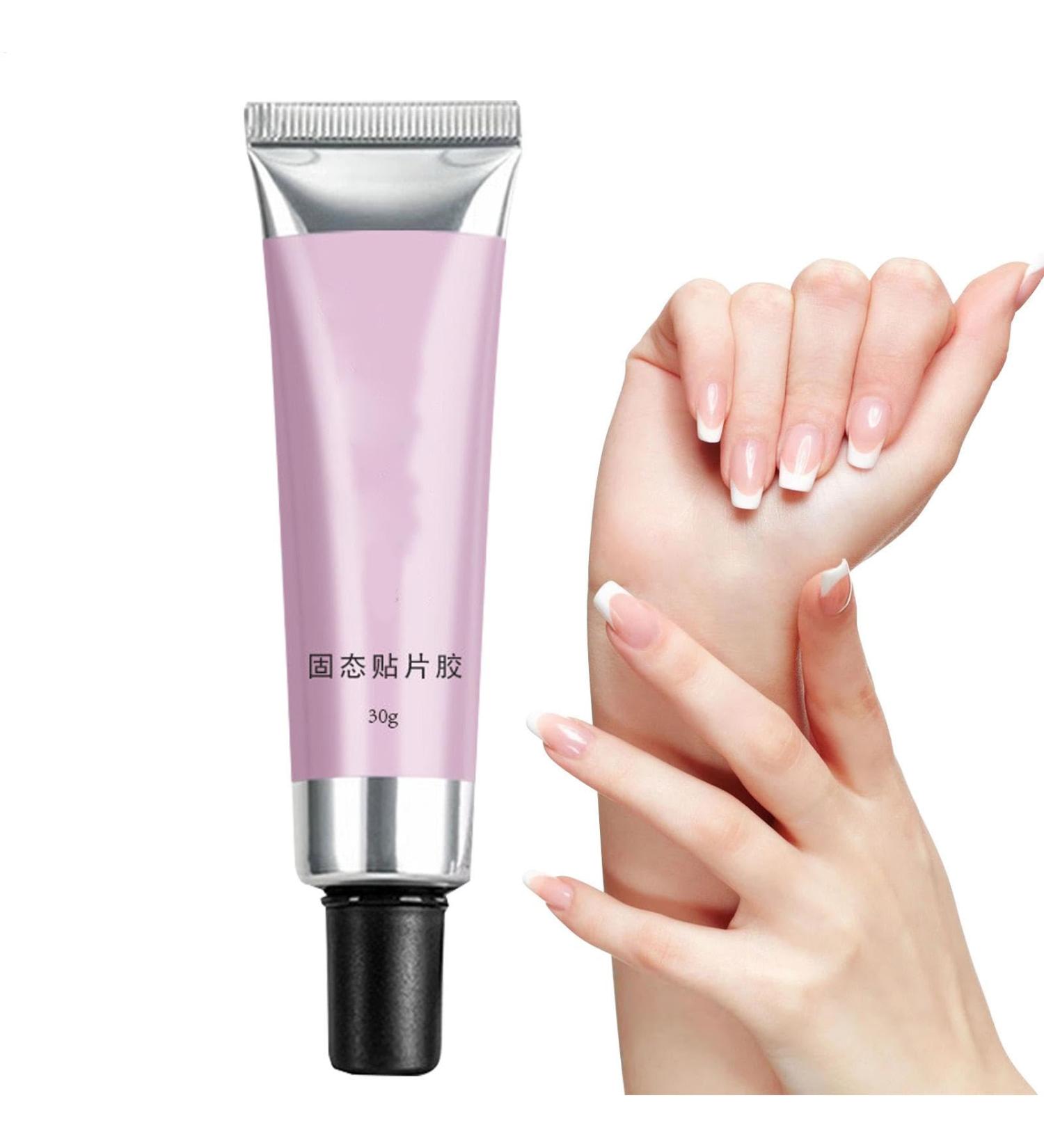 Solid Gel Nail Glue Solid Nail Glue Gel - Solid Gel Glue for Nails | Long Lasting Clear UV Nail Glue Press On Nail Adhesive for False Nails appuy - Buy Online on GoSupps.com