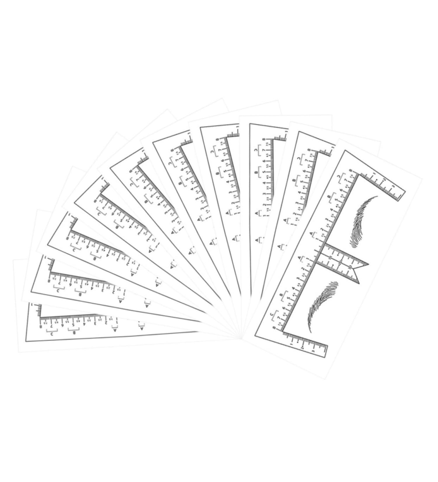 GLEAVI 10pcs Tools Stickers Convenient Eyebrow Ruler Eyebrow Shaper for Women Positioning Ruler Helmet - Buy Online on GoSupps.com