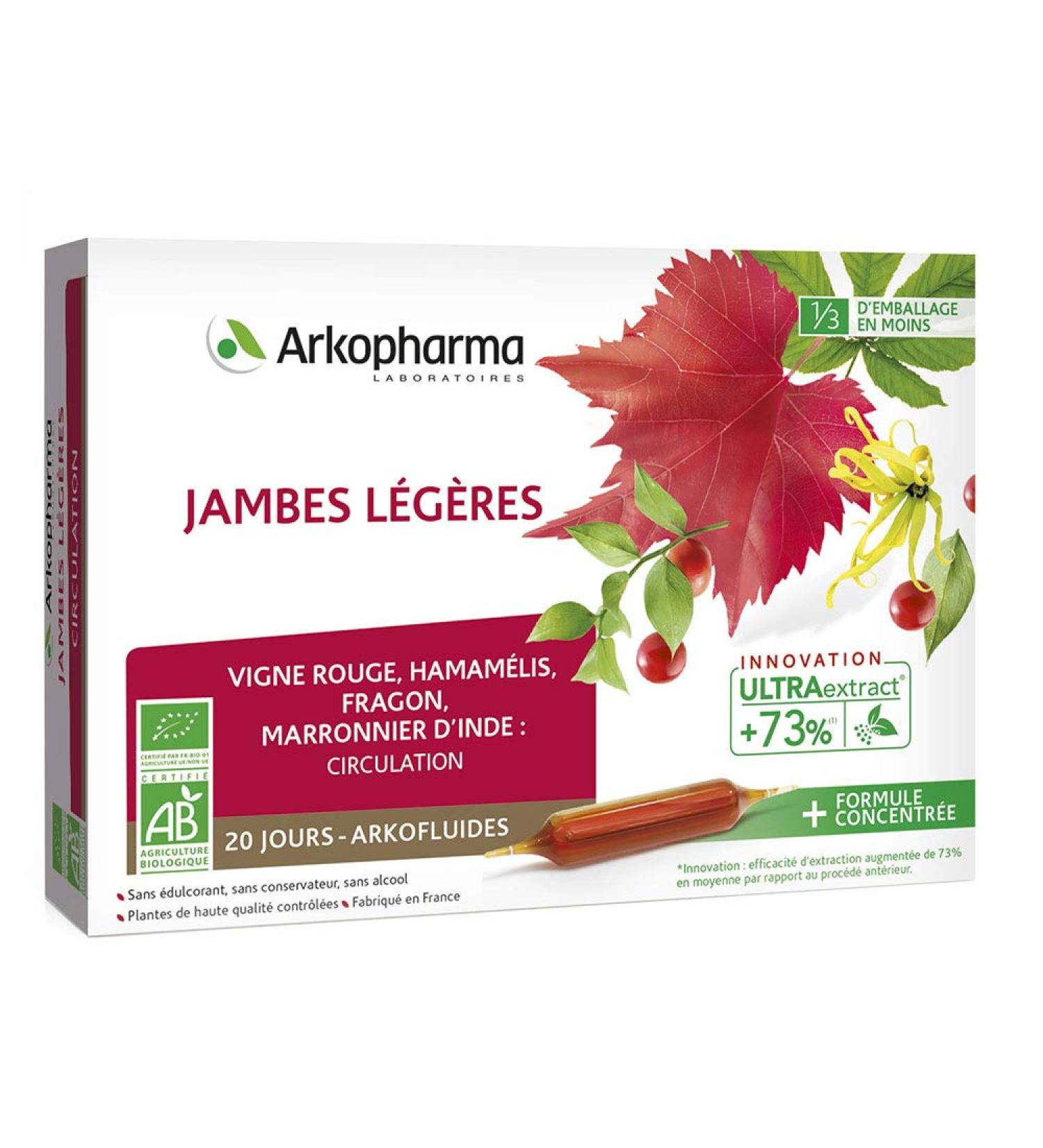Arkopharma Jambes L g res Bio Marronnier d'Inde Hamam lis 20 x 10 ml