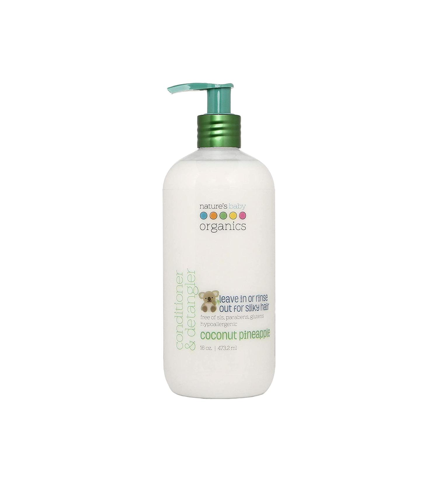 Nature's Baby Conditioner & Detangler - Tear-Free Sulfate-Free Coconut Pineapple for Sensitive Skin - 16 oz - International Shipping Available - Buy Online on GoSupps.com