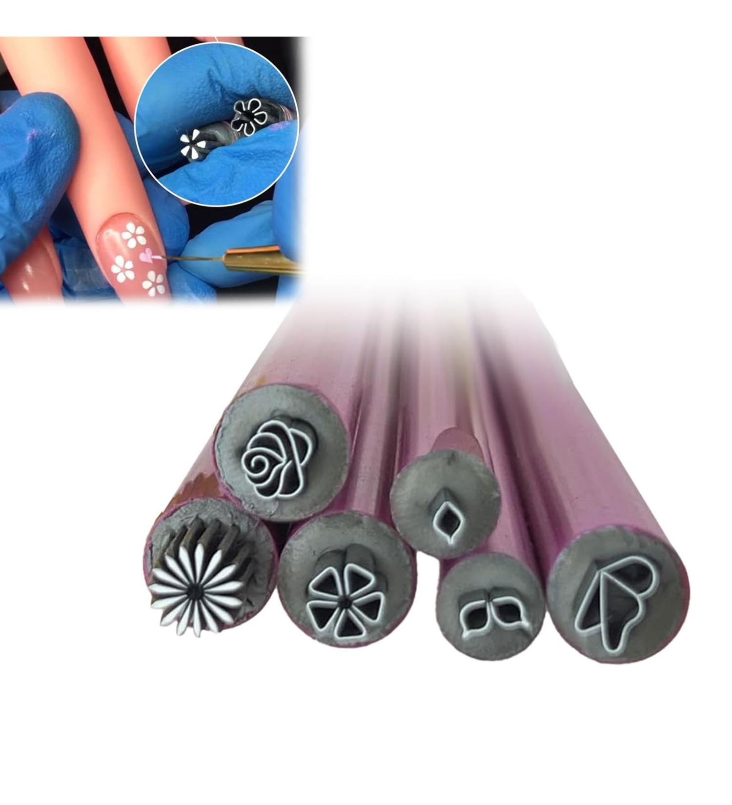 Ensemble De Stylos Tampons Pour Nail Art Stylos Tampons Pour Ongles En Forme De Fleur Ensemble De 6 Stylos Tampons Pour Nail Art Avec Diff rents Motifs (6 PCS) - Buy Online on GoSupps.com