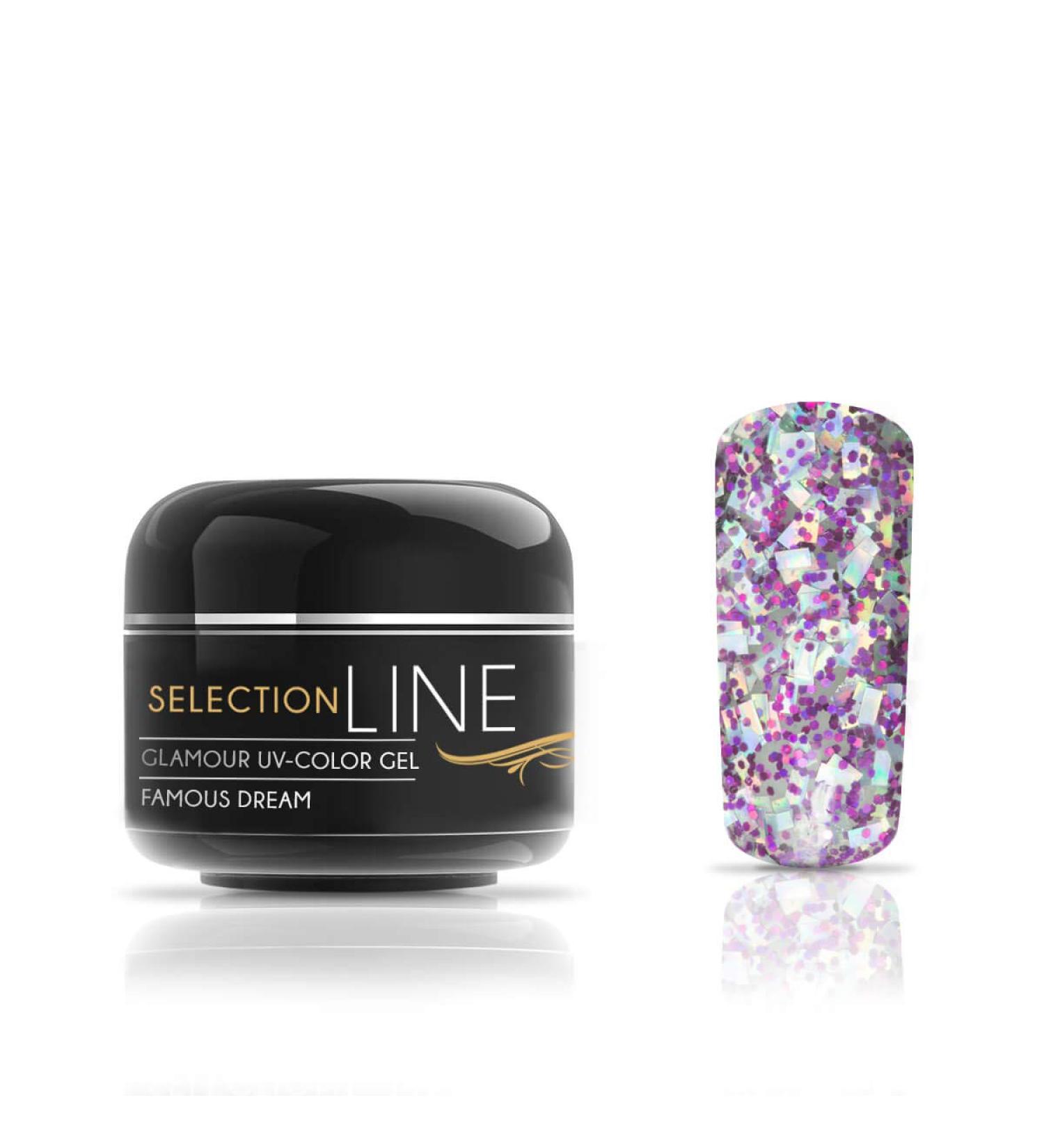 N&BF Glamor UV/LED Profi Color Gel Famous Dream Rosa | 5ml Glitter Gel for Geln gel & Nail Art | Premium Acid-Free Self-Smoothing Colorgel Made in EU - Buy Online on GoSupps.com