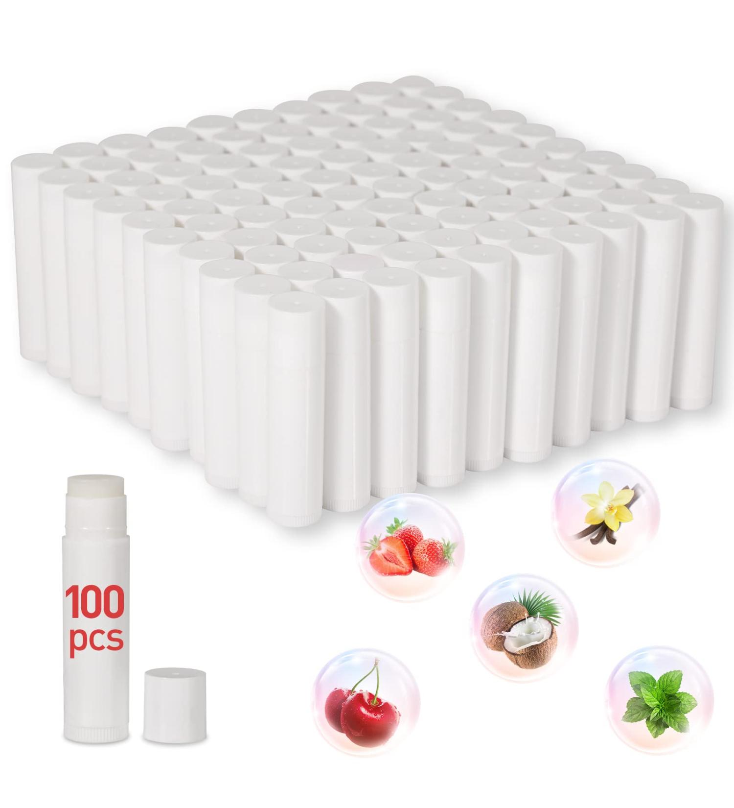 DMSKY 100-Pack Lip Balm Bulk 5 Flavors with Vitamin E and 100% Coconut Oil, Lip Care Product, Moisturizing Lip Balm for dry cracked lips 100 count - Buy Online on GoSupps.com