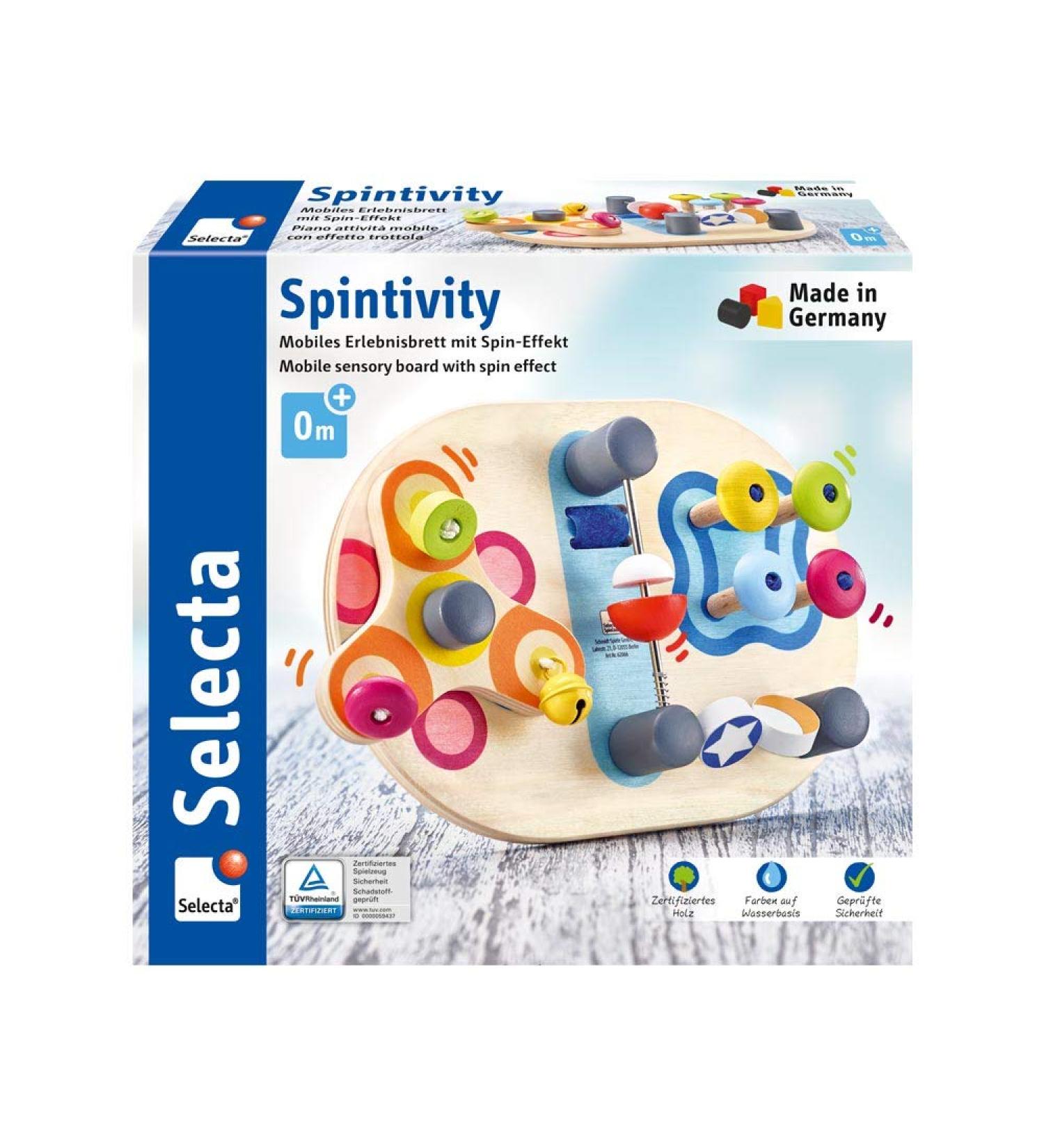 Selecta 62064 Spintivity wooden motor skills board 20 cm Spinitivity Single