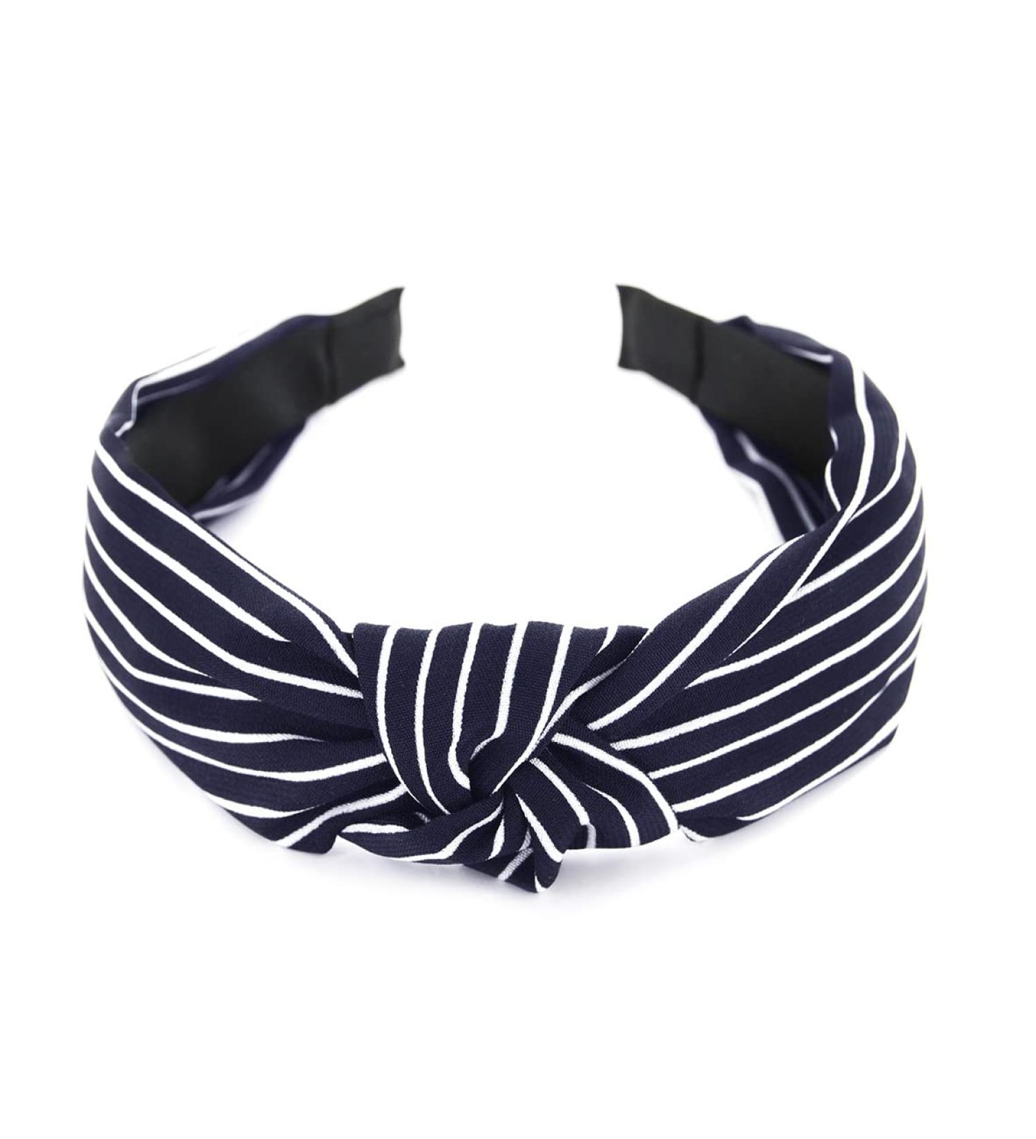 Axy HR34s Vintage Look Headband - Stylish Blue White Stripes Hair Band for Women | International Shipping Available - Buy Online on GoSupps.com