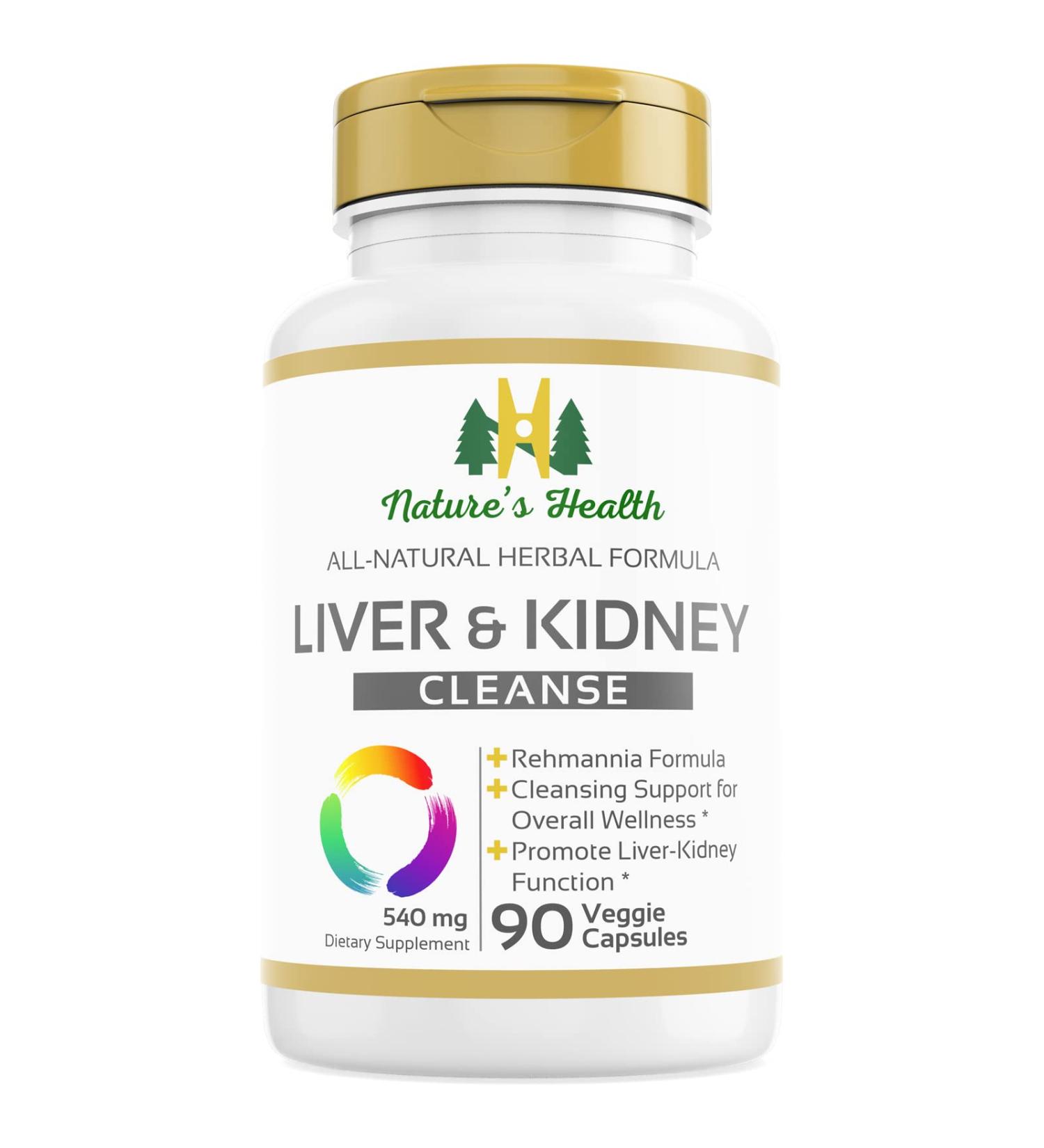 Nature's Health Liver and Kidney Cleanse Supplement - Rehmannia Formula - 90 Vegetarian Capsules - Buy Online on GoSupps.com