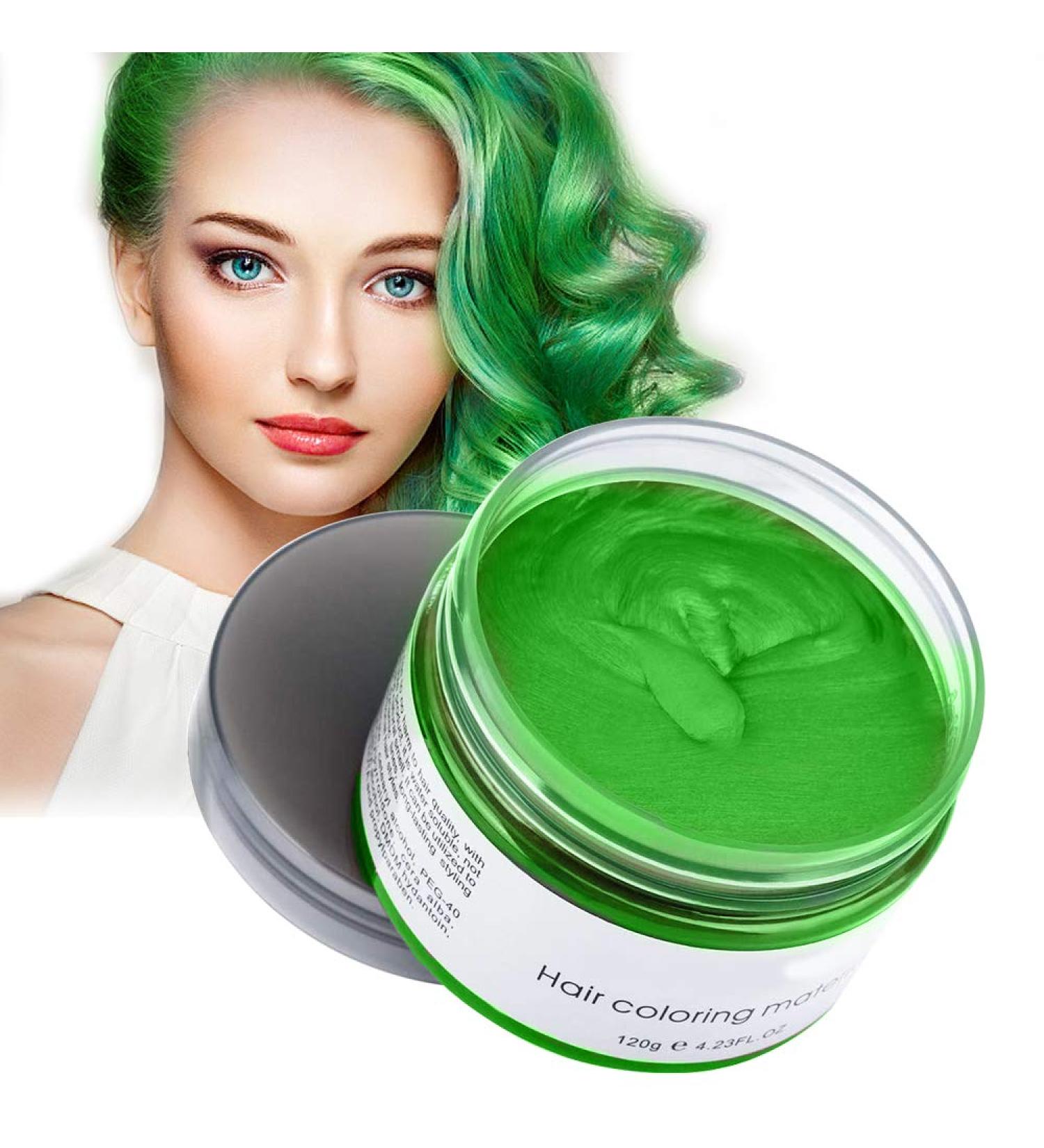 Acosexy Green Hair Dye Wax 4.23oz for Instant Hairstyle - Natural Coloring for Cosplay, Halloween Parties - Buy Online on GoSupps.com