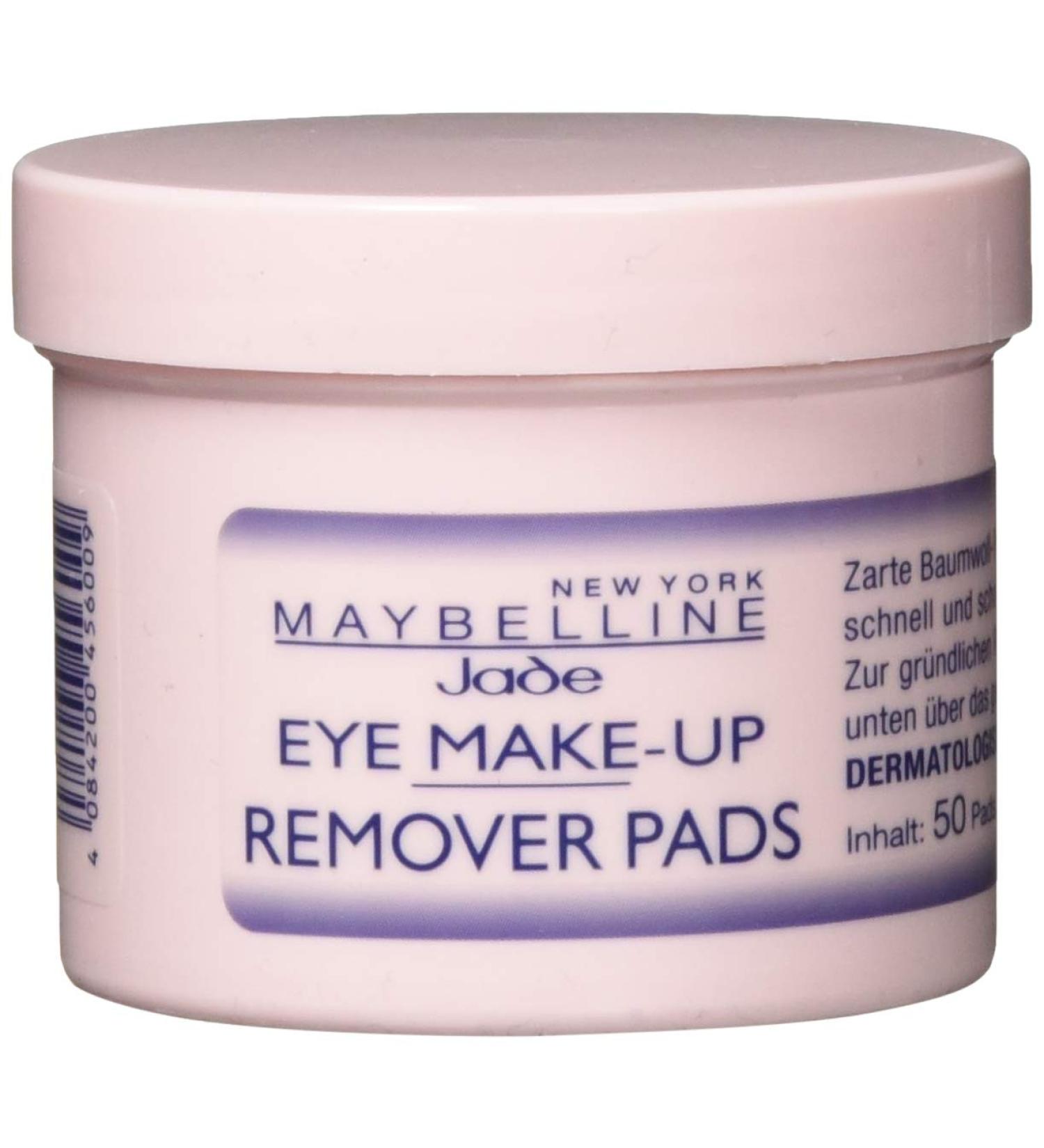 Maybelline Jade Eye Makeup Remover Pads - Waterproof 50 Pieces | Fast International Shipping - Buy Online on GoSupps.com