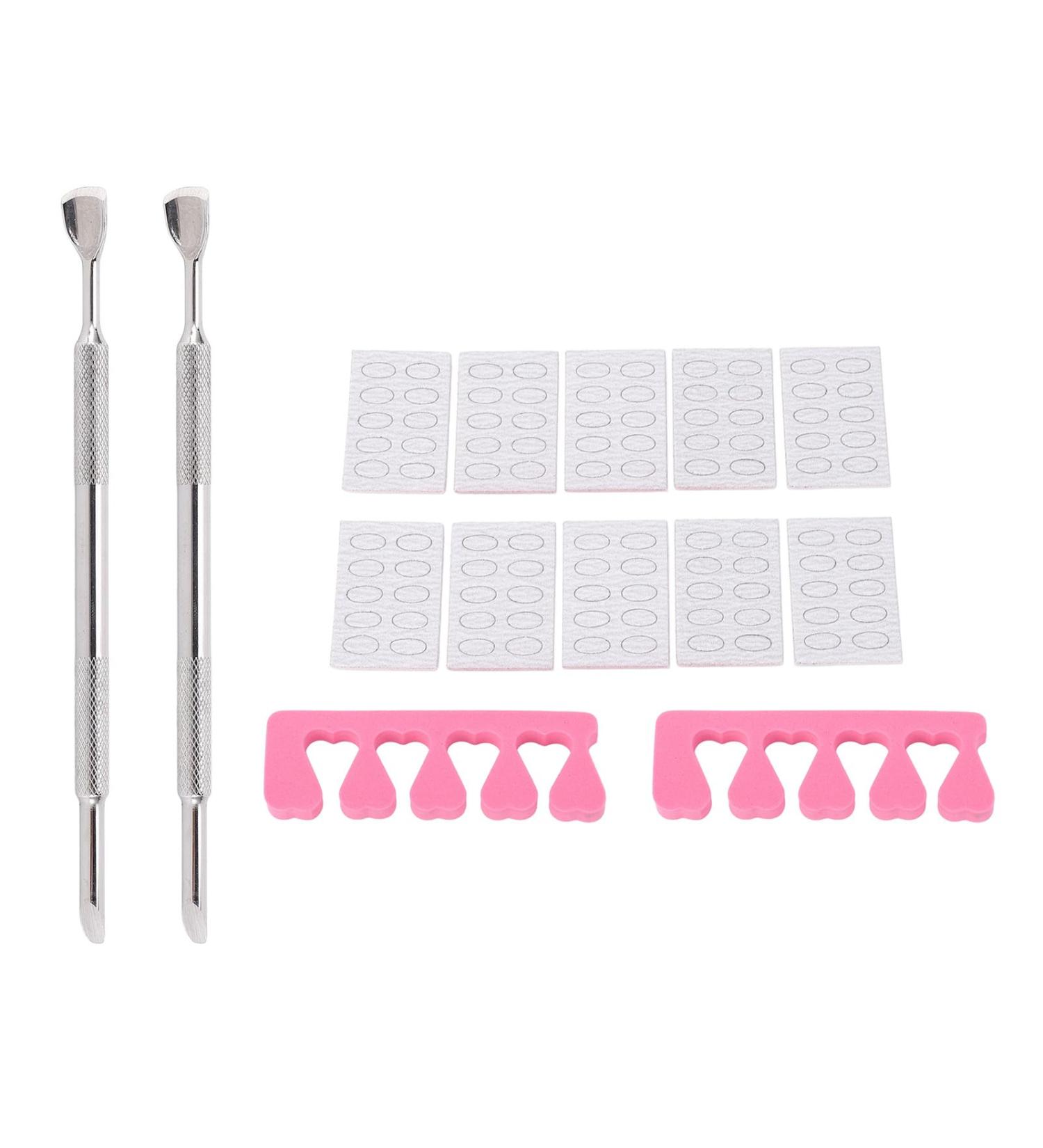 2 Set Cuticle Pusher Set Dead Skin Removal Versatile Cuticle Pusher Nail Polisher Finger Divider for Home Nail Salon - Buy Online on GoSupps.com