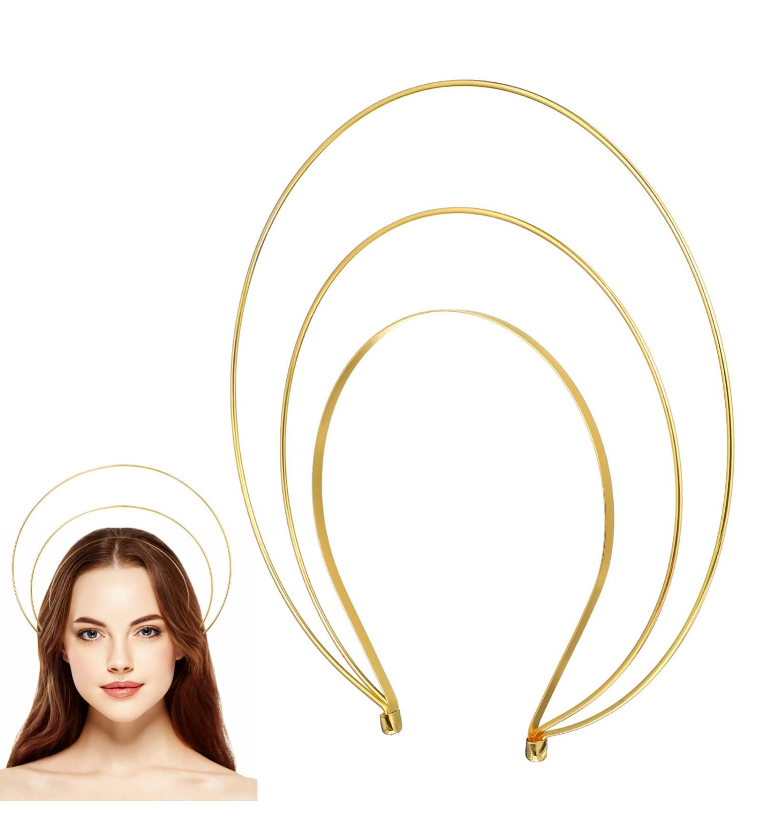 Minkissy Crown Bridal Wedding Headband Goddess Elegent Costume Hair Hoop for Women - Buy Online on GoSupps.com