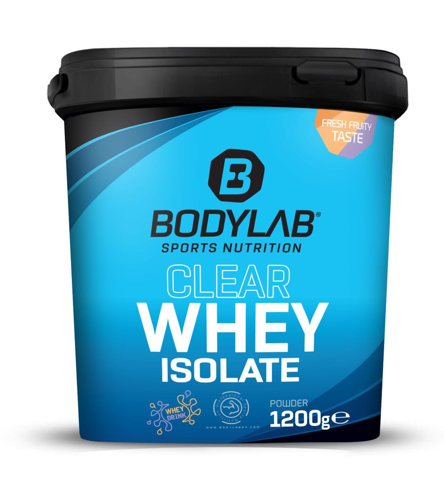 BODYLAB24 Clear Whey Isolate 1200g - Pink Grapefruit | 96% Whey Protein Powder | Refreshing Protein Shake for Muscle Building - Buy Online on GoSupps.com