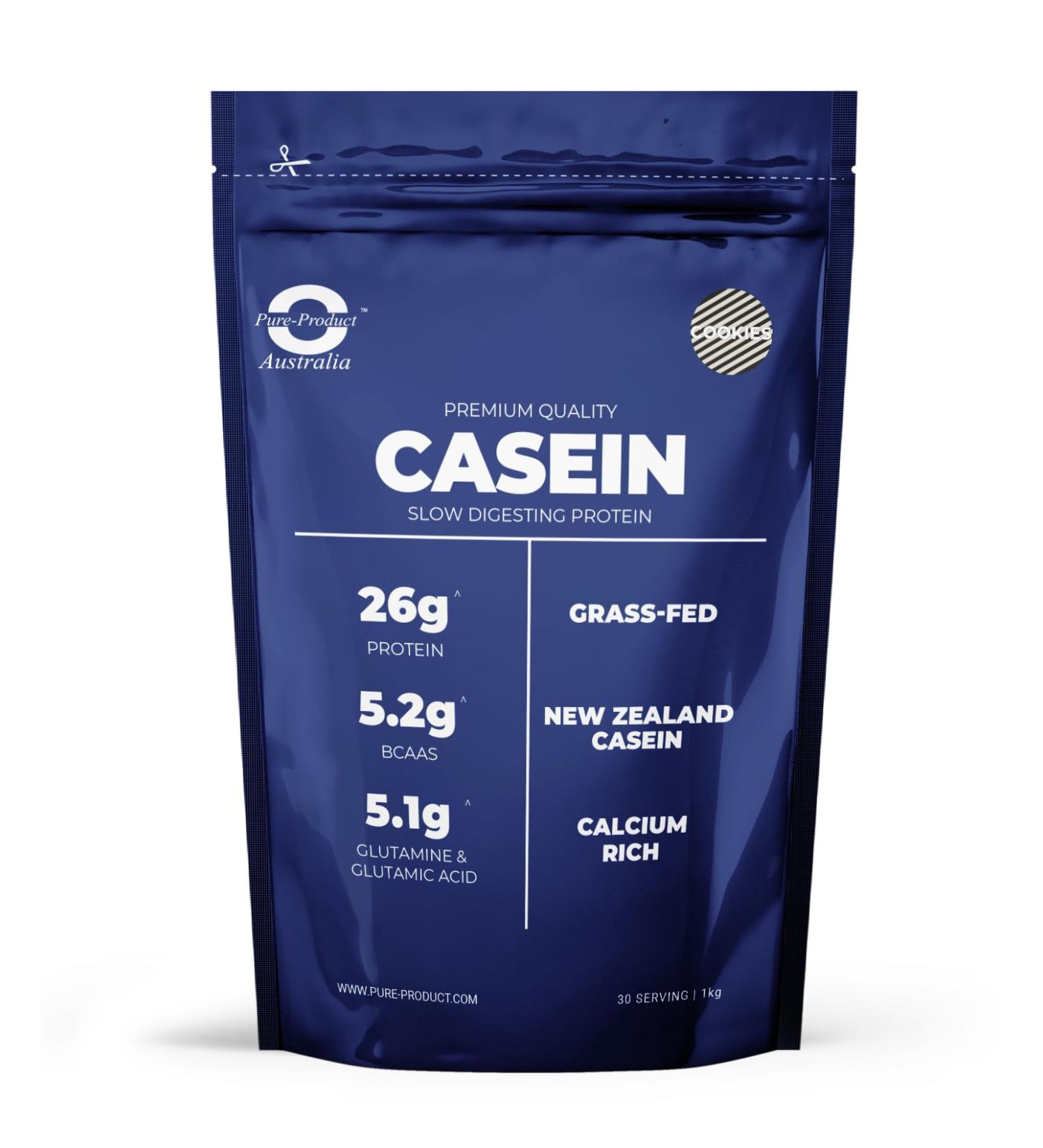 Pure Product Australia - Micellar Casein - GMO-Free - Grass-Fed - Protein Powder - New Zealand Protein (Cookies&Cream) 6.6 lbs