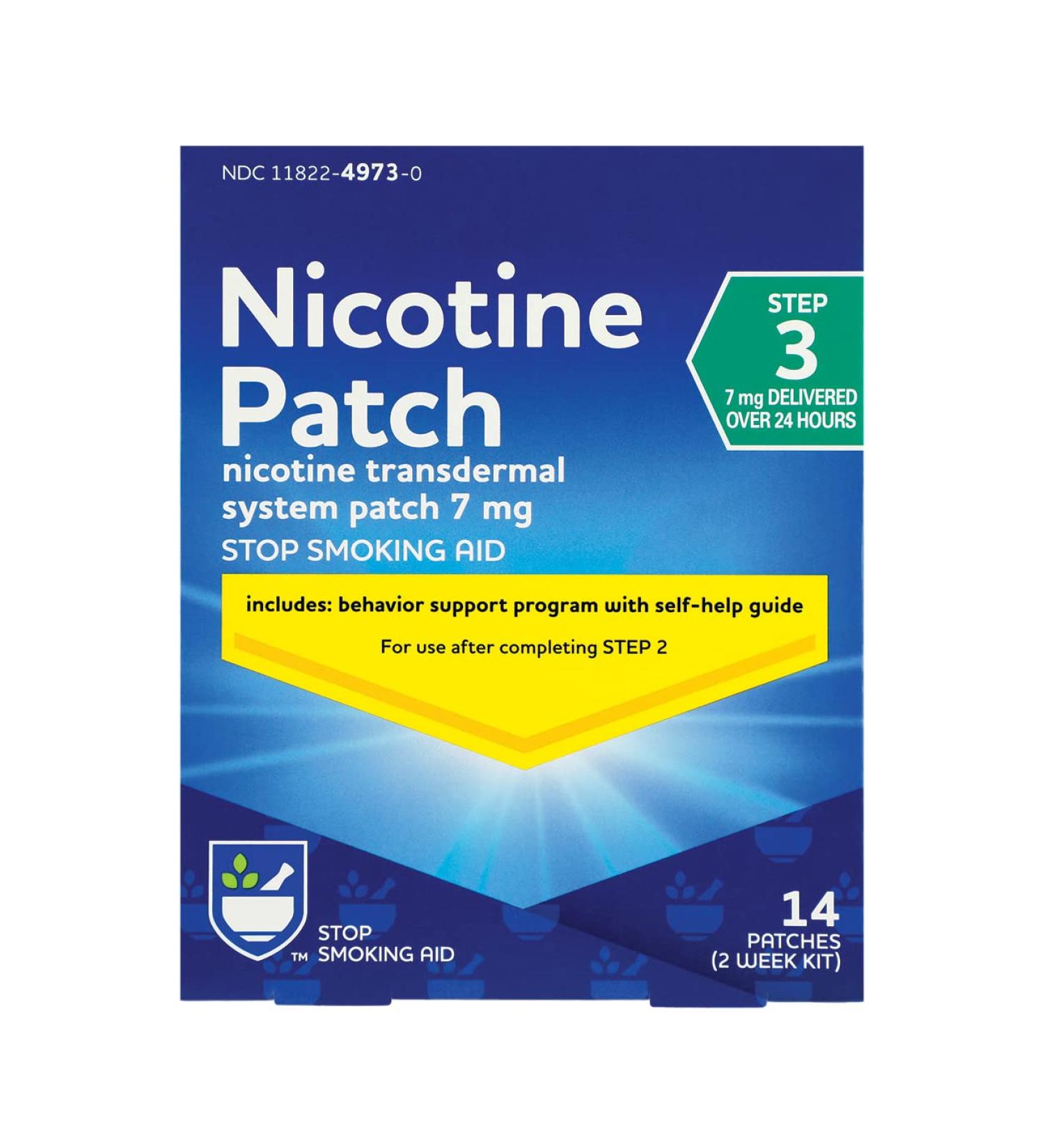 Rite Aid Nicotine Patch Step 3 - 7mg - 14 Count - Stop Smoking Aid | Transdermal Quit Smoking Patch - Buy Online on GoSupps.com