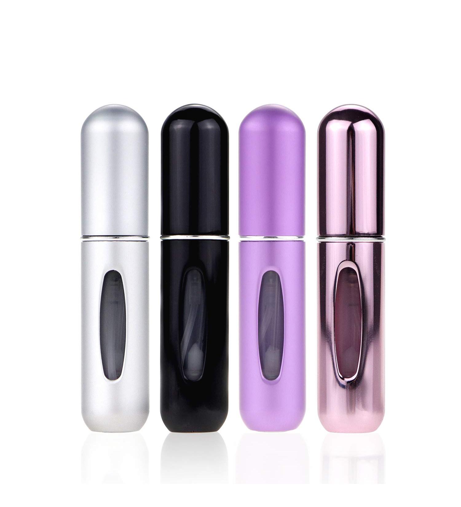 Mini Refillable Perfume Atomizer Bottle - 5ml Travel Spray Pump Case - Set of 4 - Buy Online on GoSupps.com