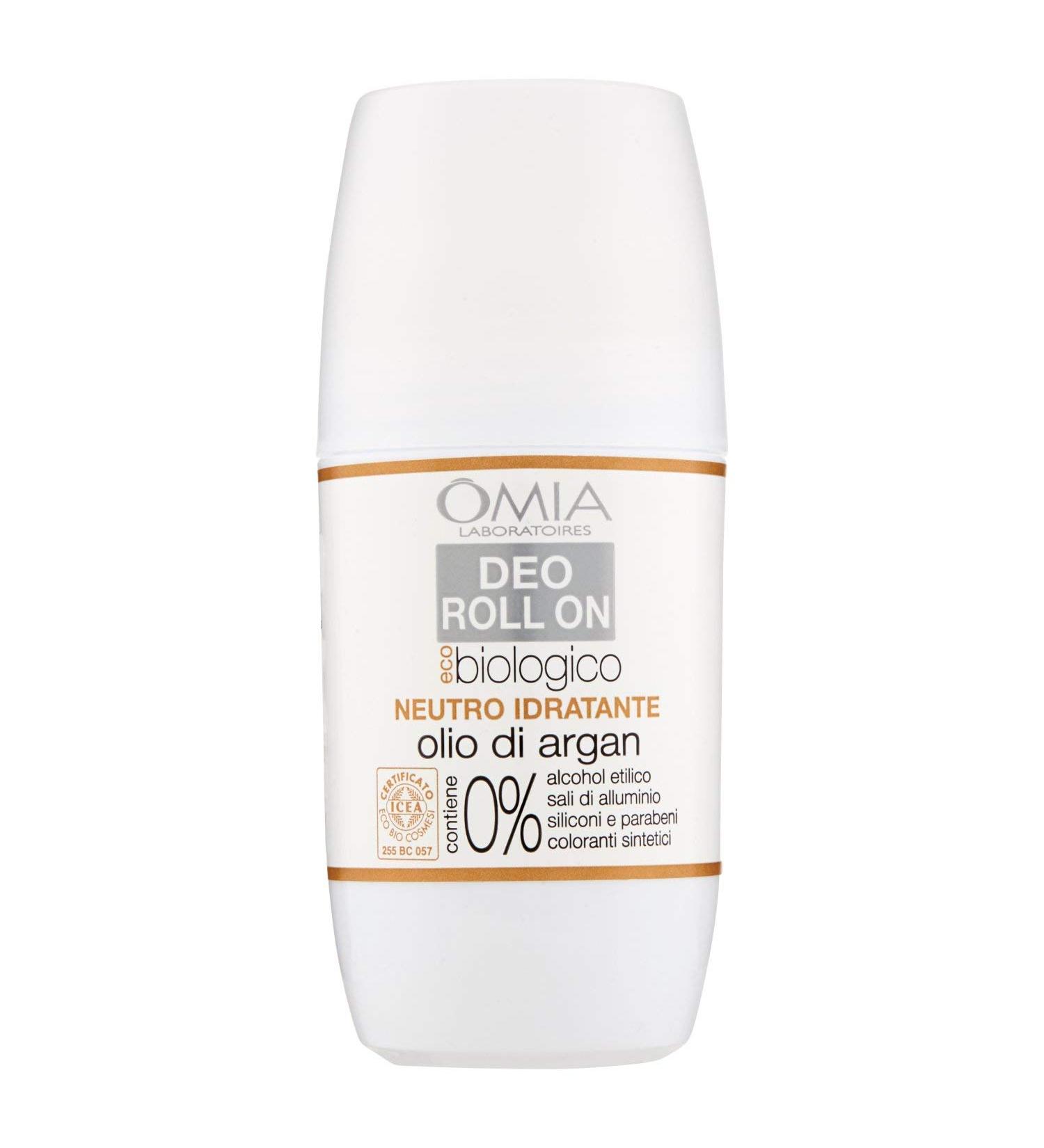 Omia Deodorant Roll On Eco Moisturising with Argan Oil Anti-Odour No Aluminium Salts Freshness for 24 Hours Deodorant for Men and Women Dermatologically Tested - 1.7Oz - Buy Online on GoSupps.com