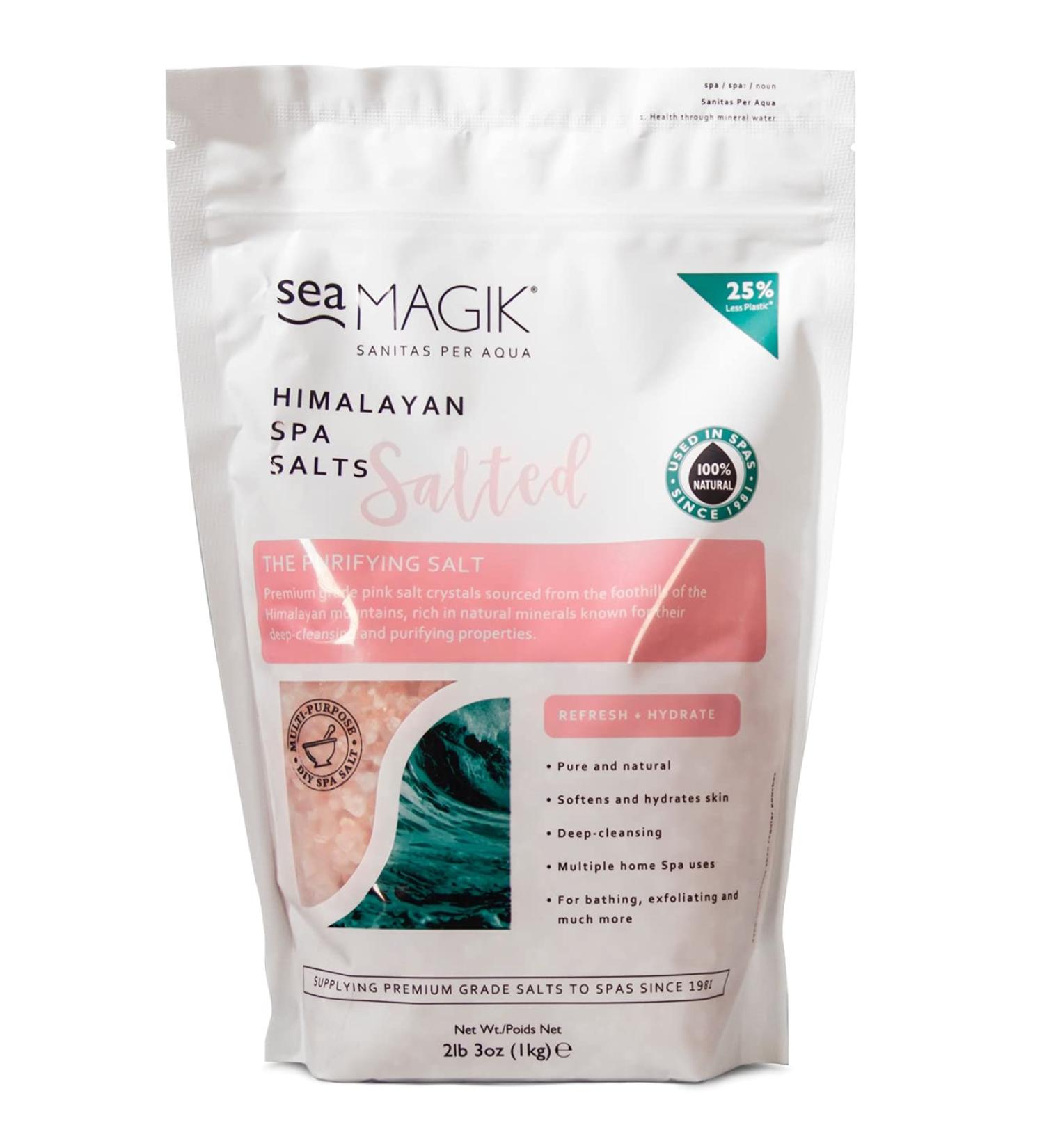 Dead Sea Spa Magik Himalayan Spa Salts 1kg - Natural Rejuvenating Salts for Relaxation and Skincare - Buy Online on GoSupps.com