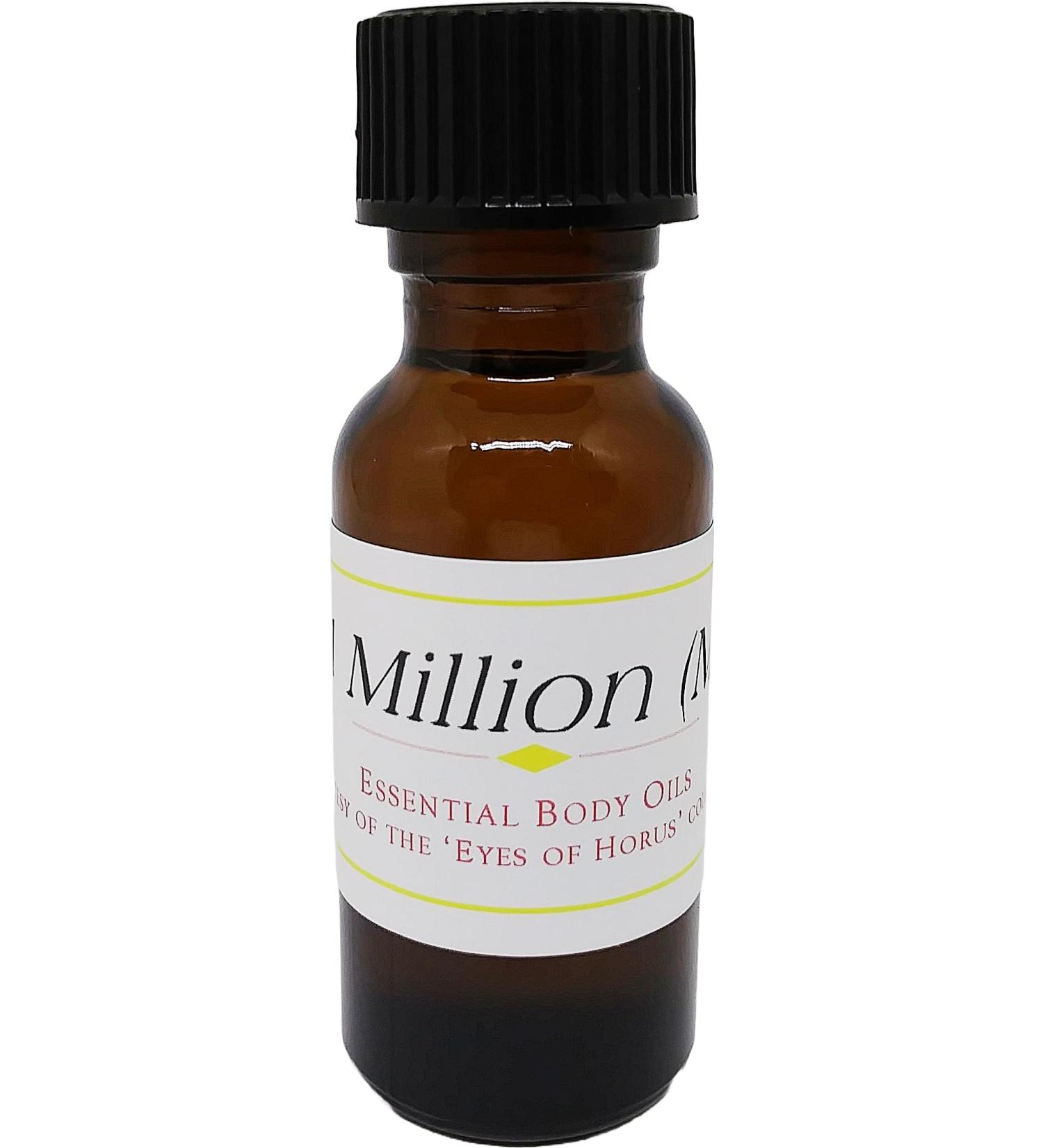 One Million - Type PR For Men Scented Body Oil Fragrance Regular Cap - Gold - 1/2 oz. - ID#38555 0.5 Fl Oz (Pack of 1)