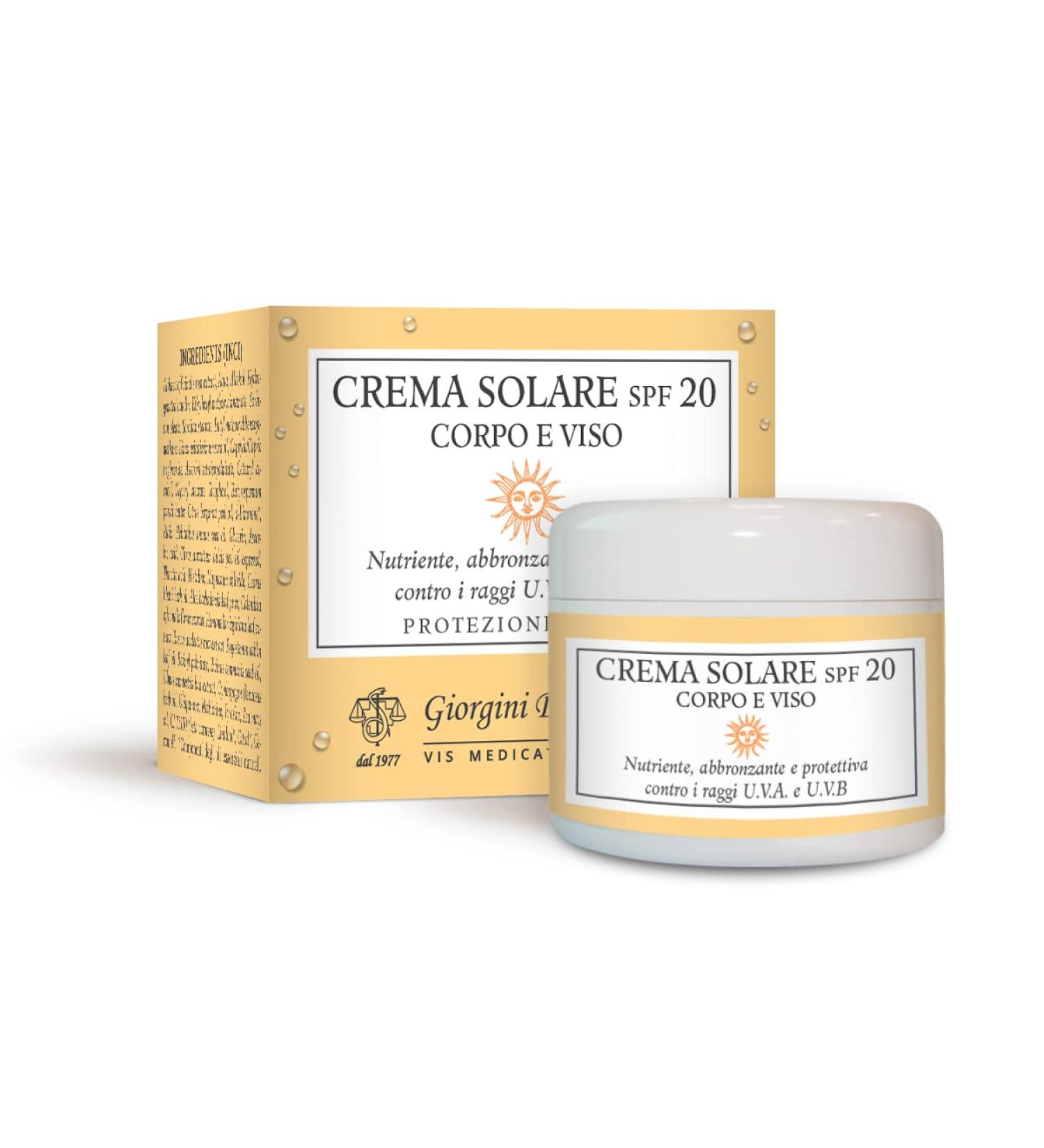 Dr Giorgini Sun Cream SPF 20 Body & Screw 100ml