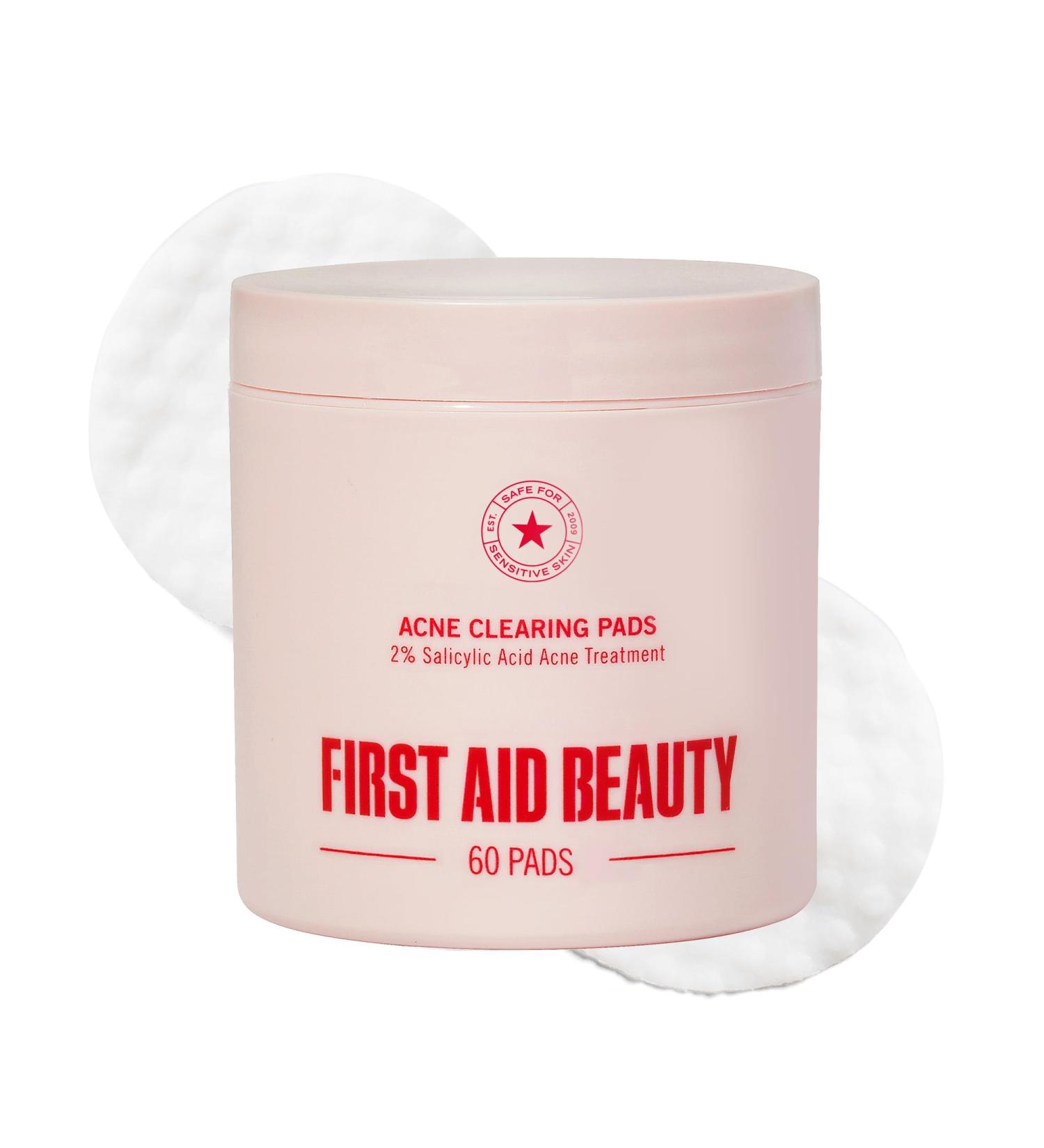 First Aid Beauty Acne Pads for Face - Maximum Strength Acne Treatment - 2% Salicylic Acid Pads Treat Without Drying (60-ct) 60 Count (Pack of 1) Acne - Buy Online on GoSupps.com