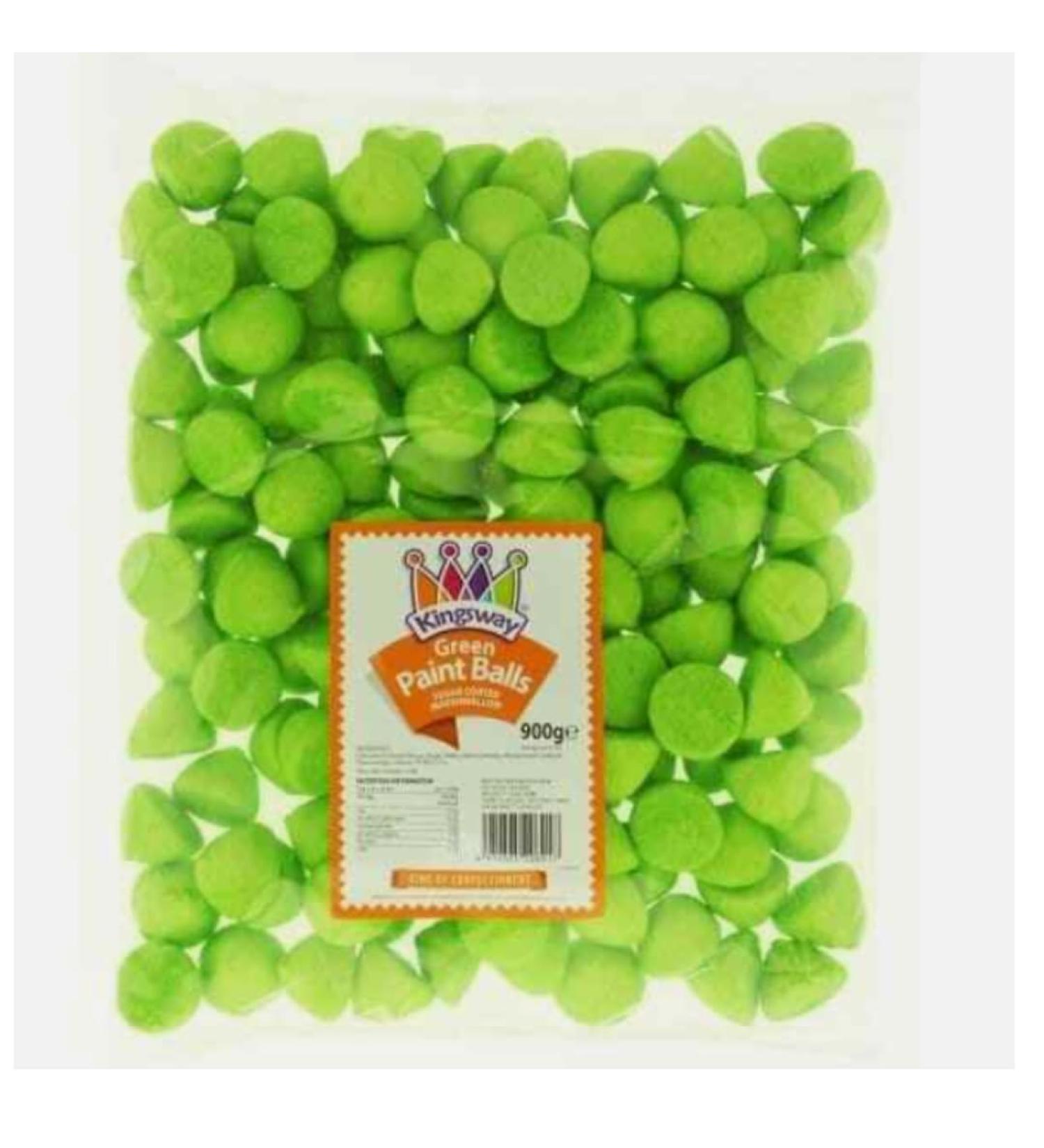Green Paint Balls Sugar Coated Apple & Vanilla Marshmallows - 900g Bulk Pack - Buy Online on GoSupps.com