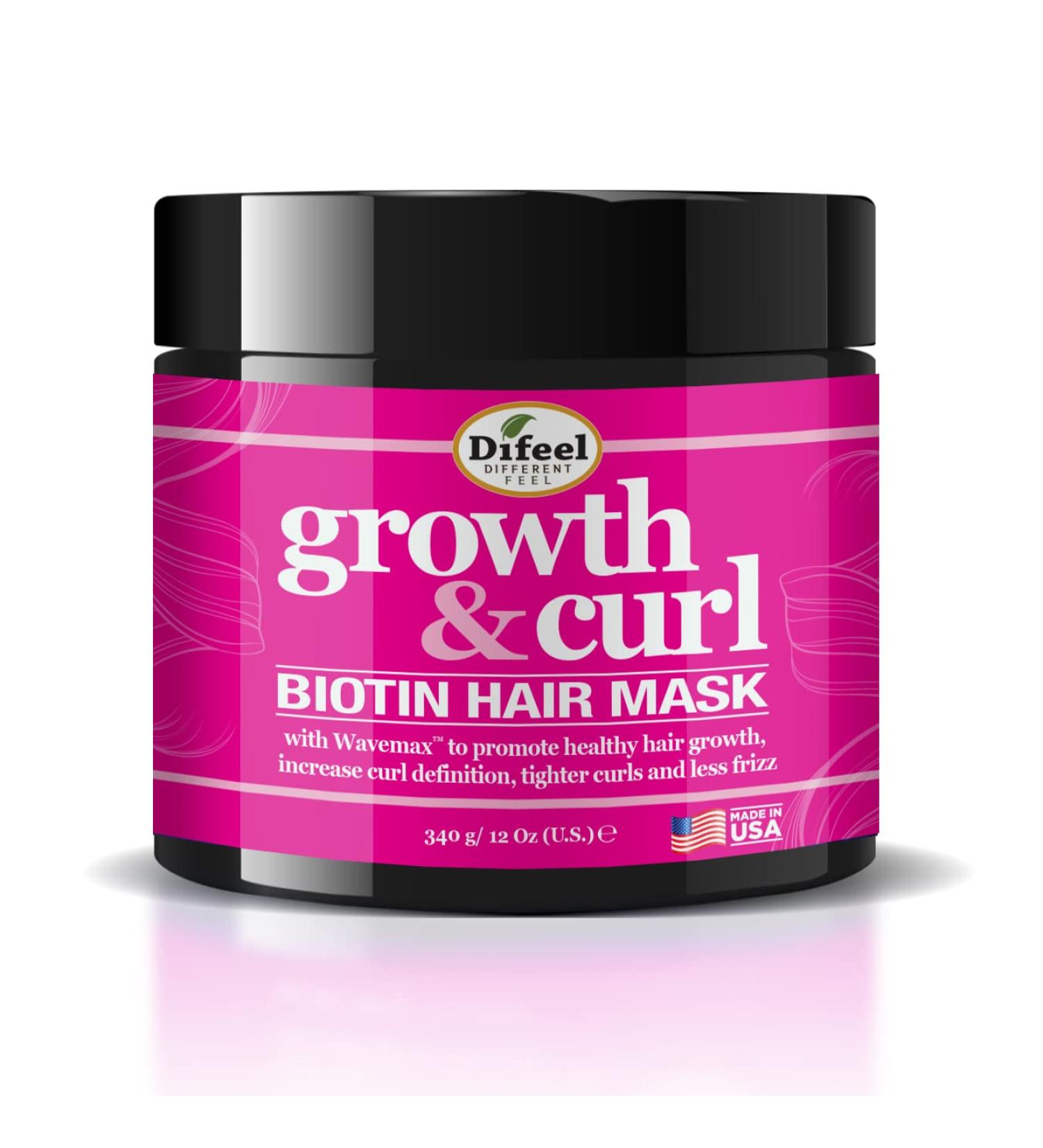 Difeel Growth and Curl Biotin Hair Mask 12 oz. - Curly Hair Growth Treatment - Buy Online on GoSupps.com