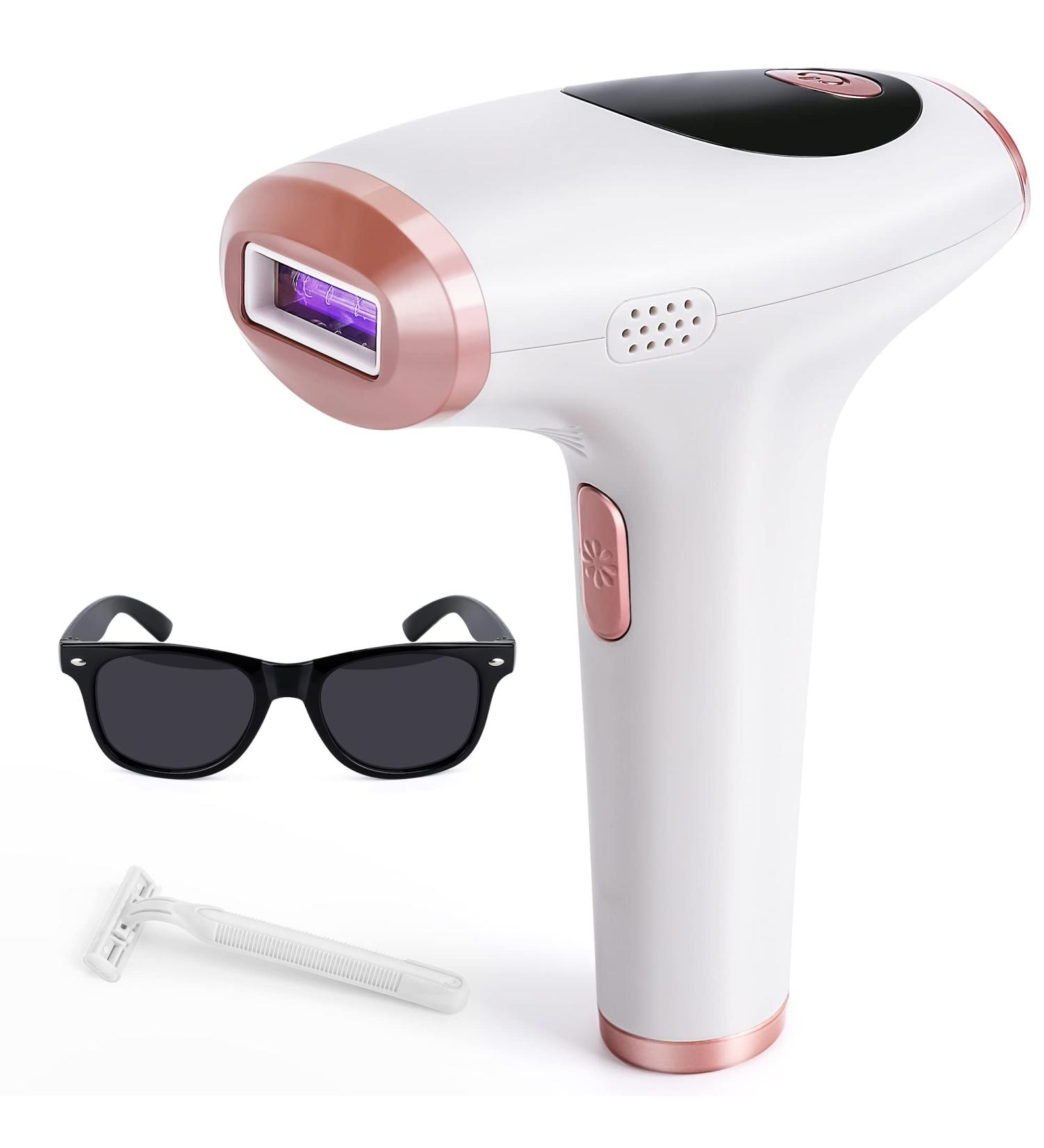 At-Home Permanent Laser Hair Removal Device | 999,999 Flashes | Painless Removal for Women & Men - Ideal for Armpits, Back, Legs, Arms & Face (Off-White) - Buy Online on GoSupps.com