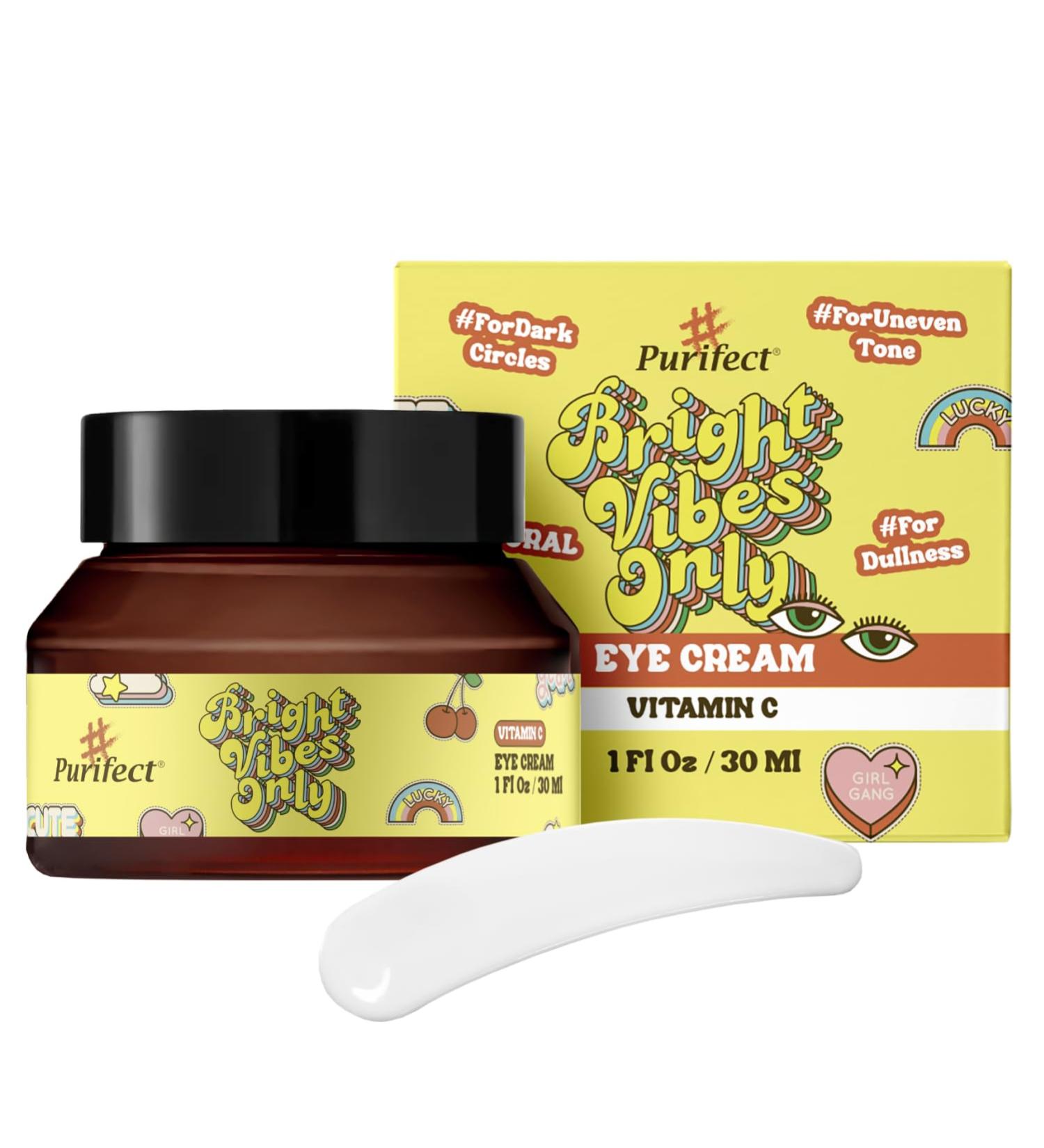 Purifect Bright Vibes Vitamin C Eye Cream | Reduce Dark Circles & Dullness | Refresh Young Skin - 30ml - Buy Online on GoSupps.com