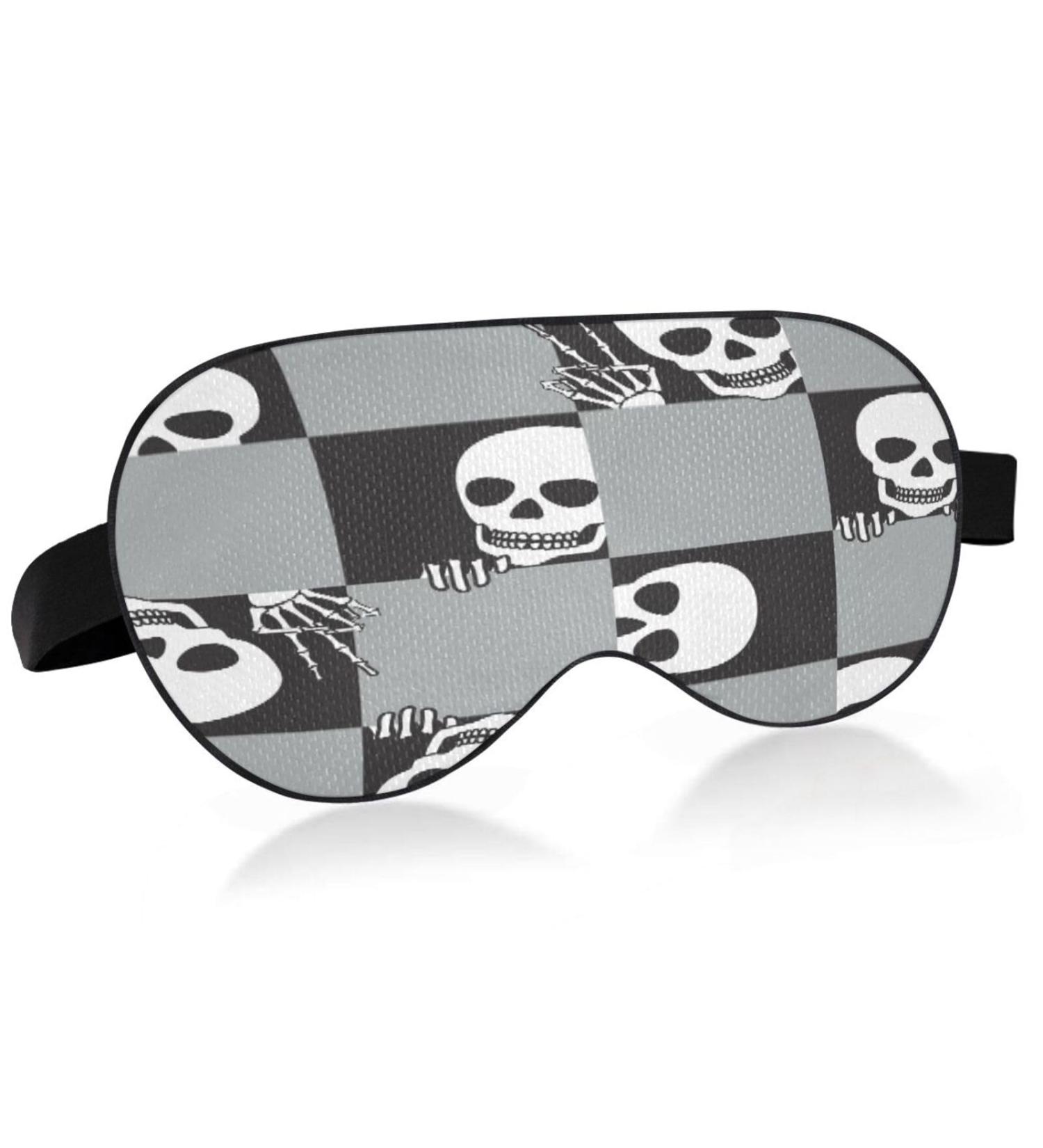 Light Blocking Skeleton Sleep Mask - Adjustable Skull Eye Cover for Men & Women | Travel & Naps - Buy Online on GoSupps.com