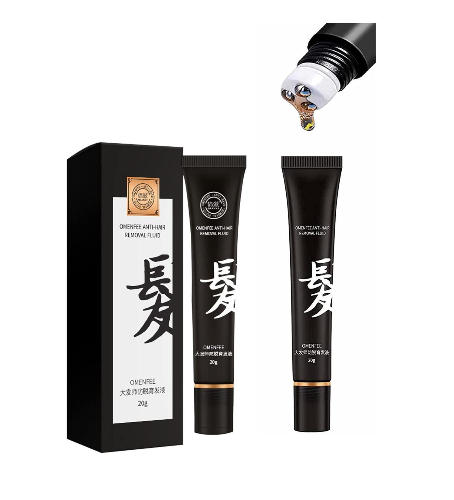 Herbal Rolling Ball Massage Hair Growth Serum - 2PC Scalp Oil for Regrowth & Anti-Hair Loss - Buy Online on GoSupps.com