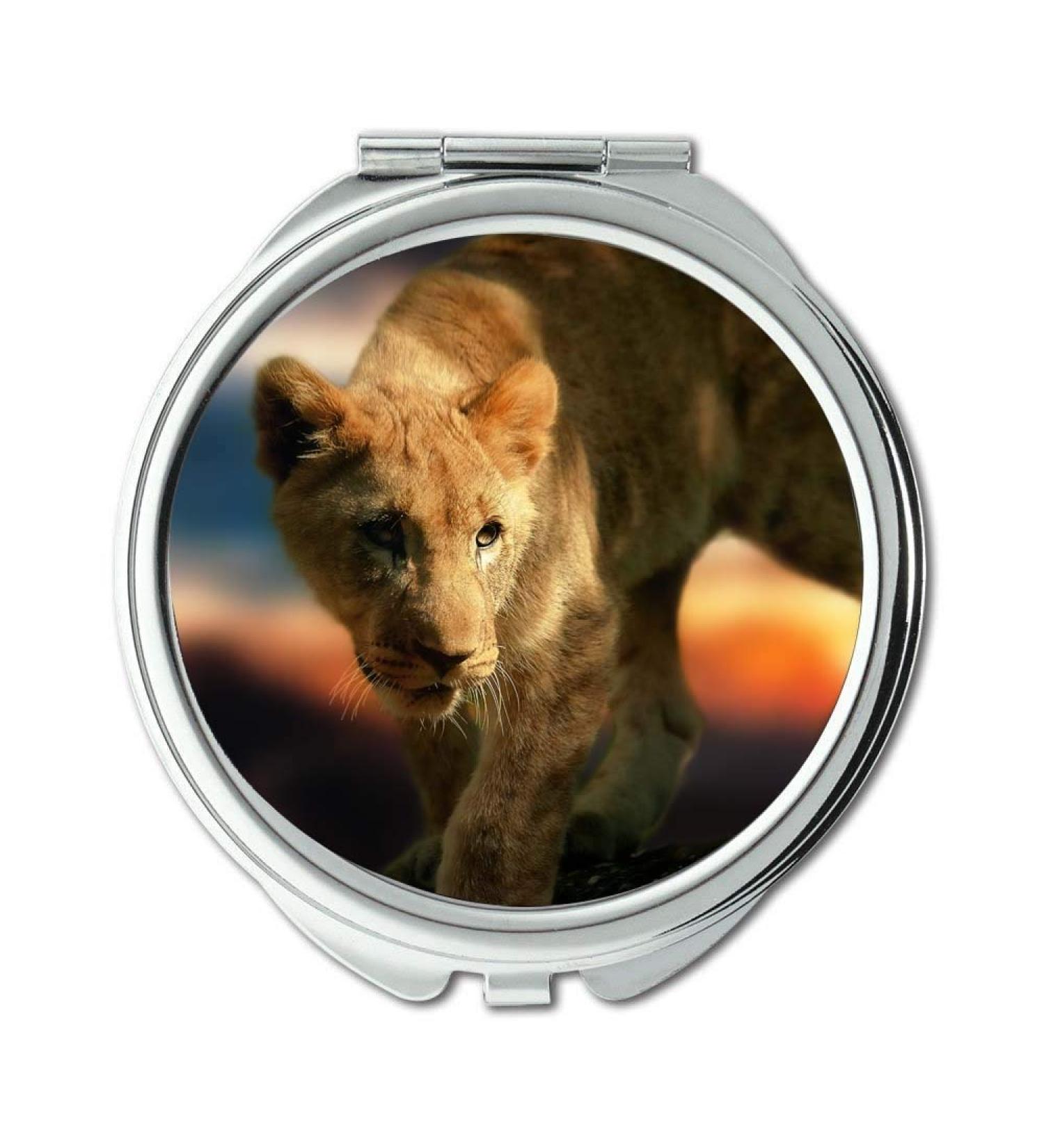 YENDOSTEEN Mirror makeup mirror lion mammal predator pocket mirror portable mirror - Buy Online on GoSupps.com