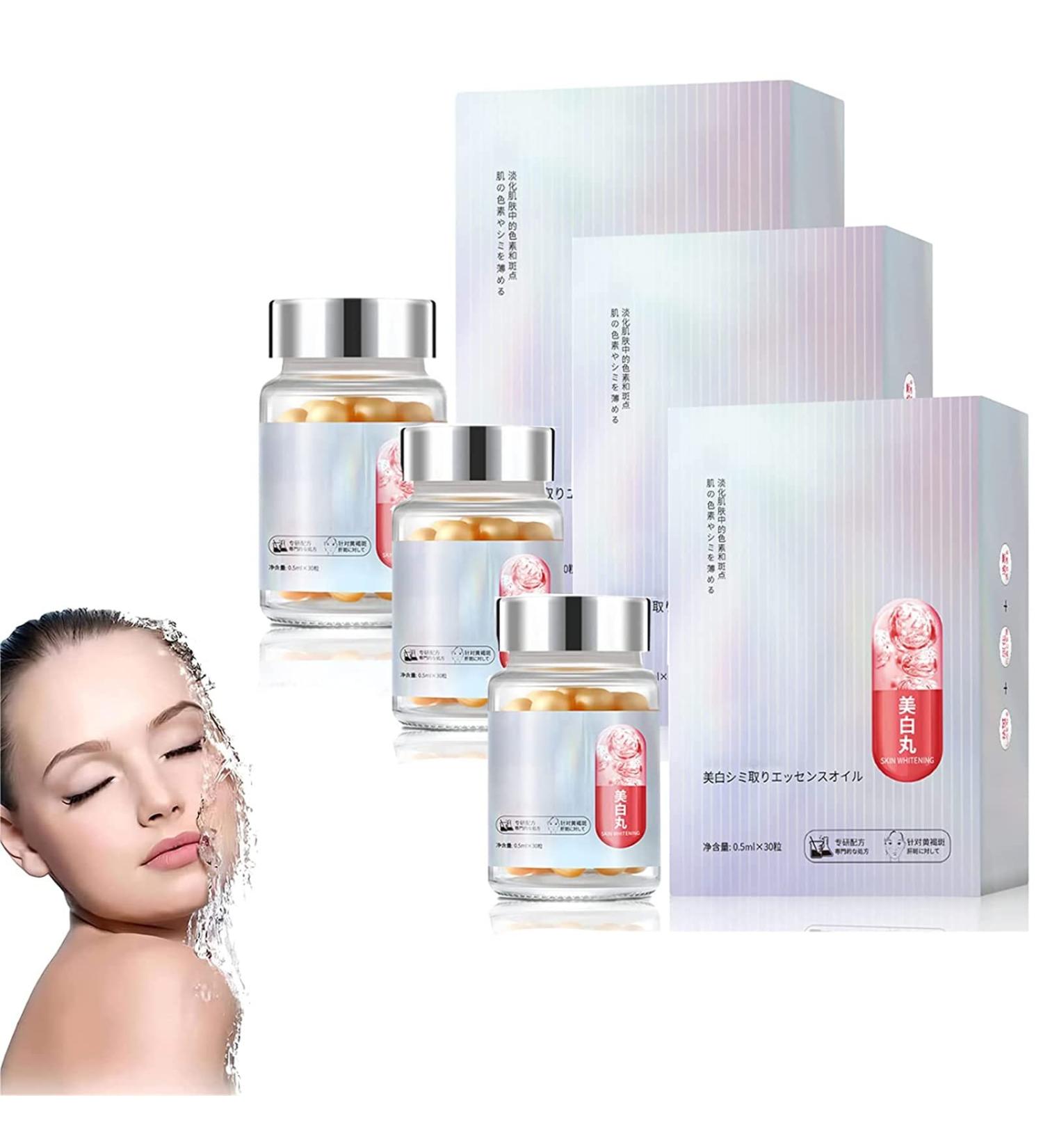 DUBUSH Whitening Serum Capsules Dark Spot Corrector Daily Face Serum Capsules Facial Lightening Cream AntiAging AntiWrinkle Whitening Serum - Buy Online on GoSupps.com
