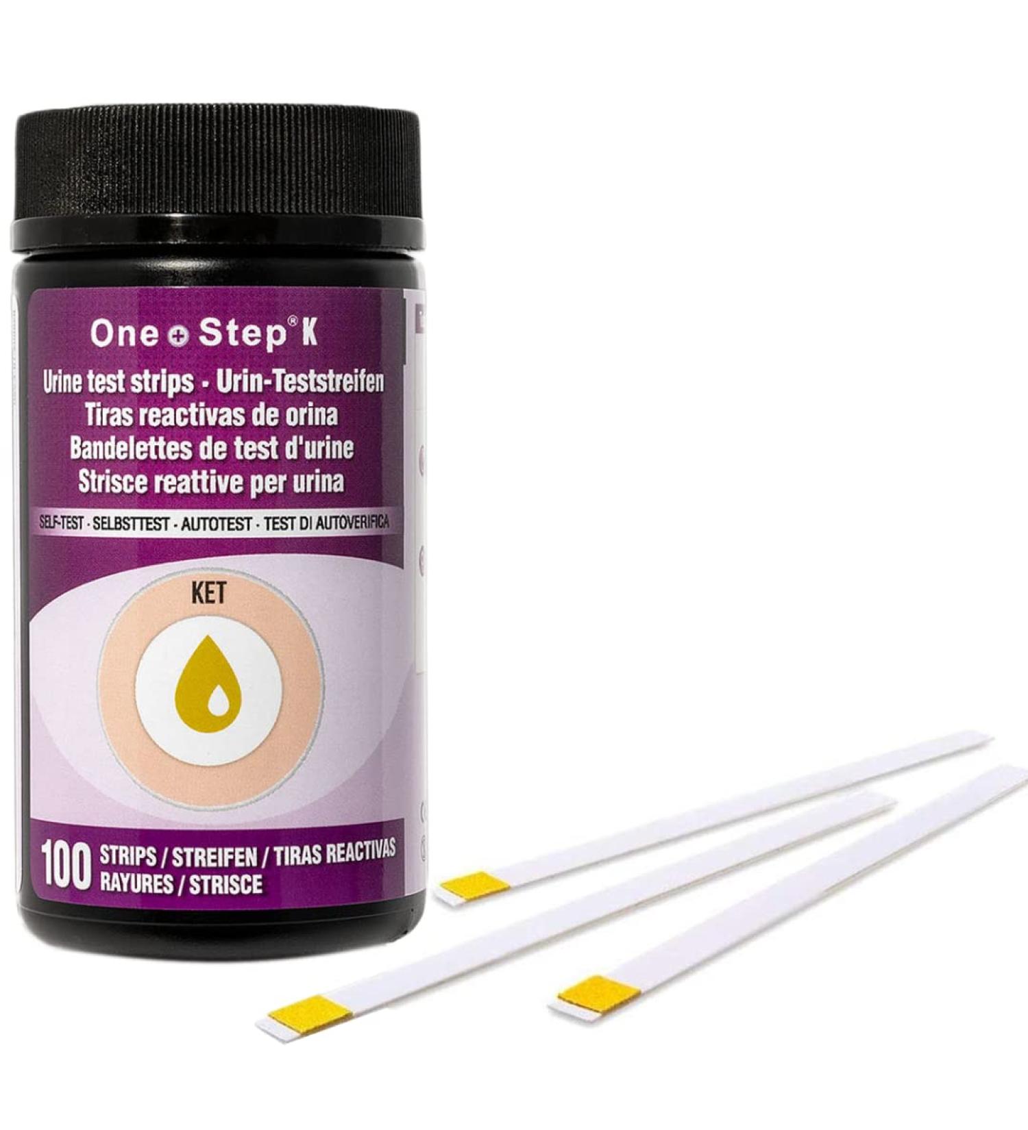 100 One Step Ketone Test Strips for Keto & Low-Carb Diet | Urine Test for Ketosis - Buy Online on GoSupps.com