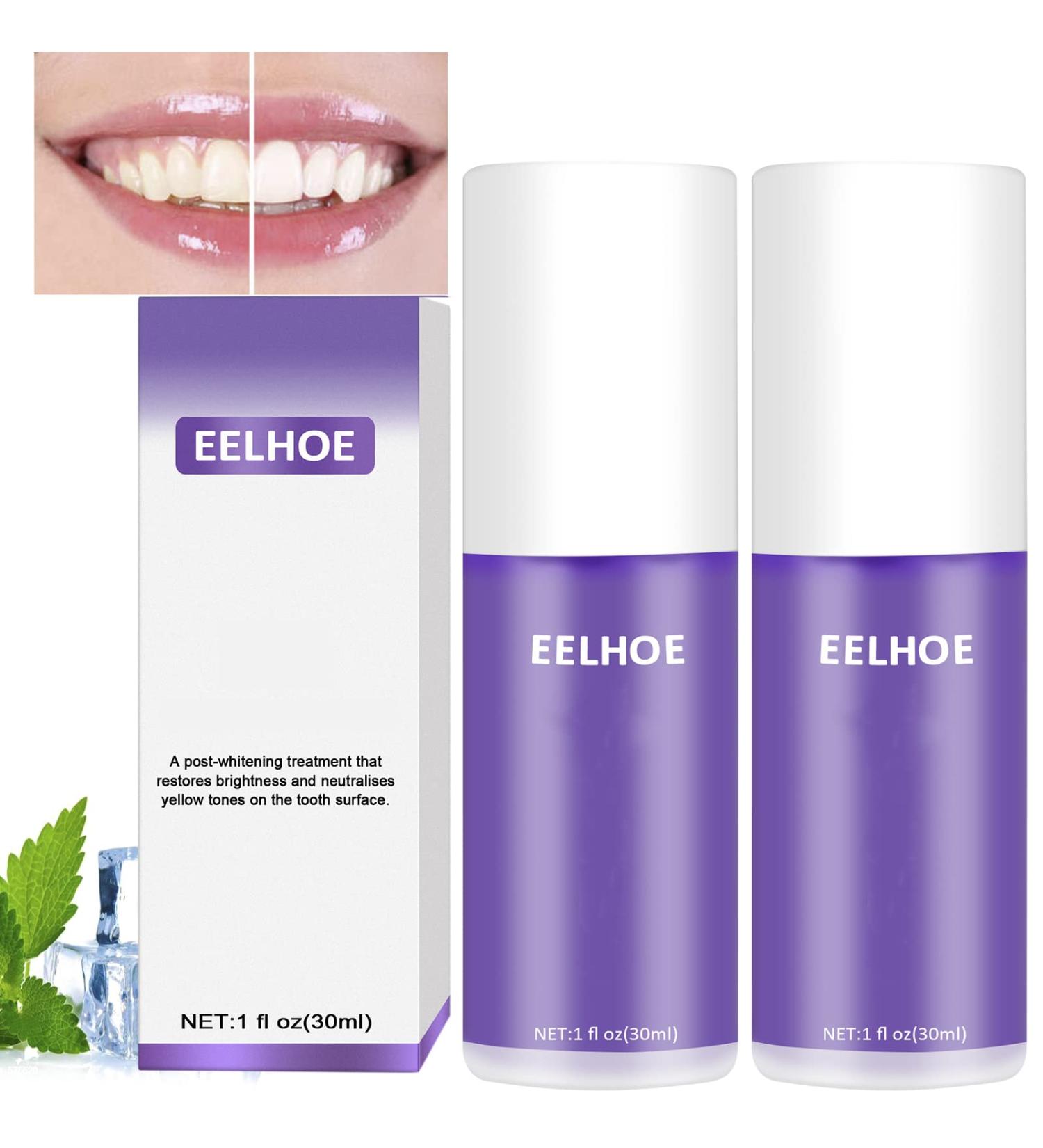 FOCUSUN Purple Teeth Whitening Booster Tooth Colour Correcting Stain Removal Protect Sensitive Teeth Cancel Yellow Stains Brighter - Buy Online on GoSupps.com