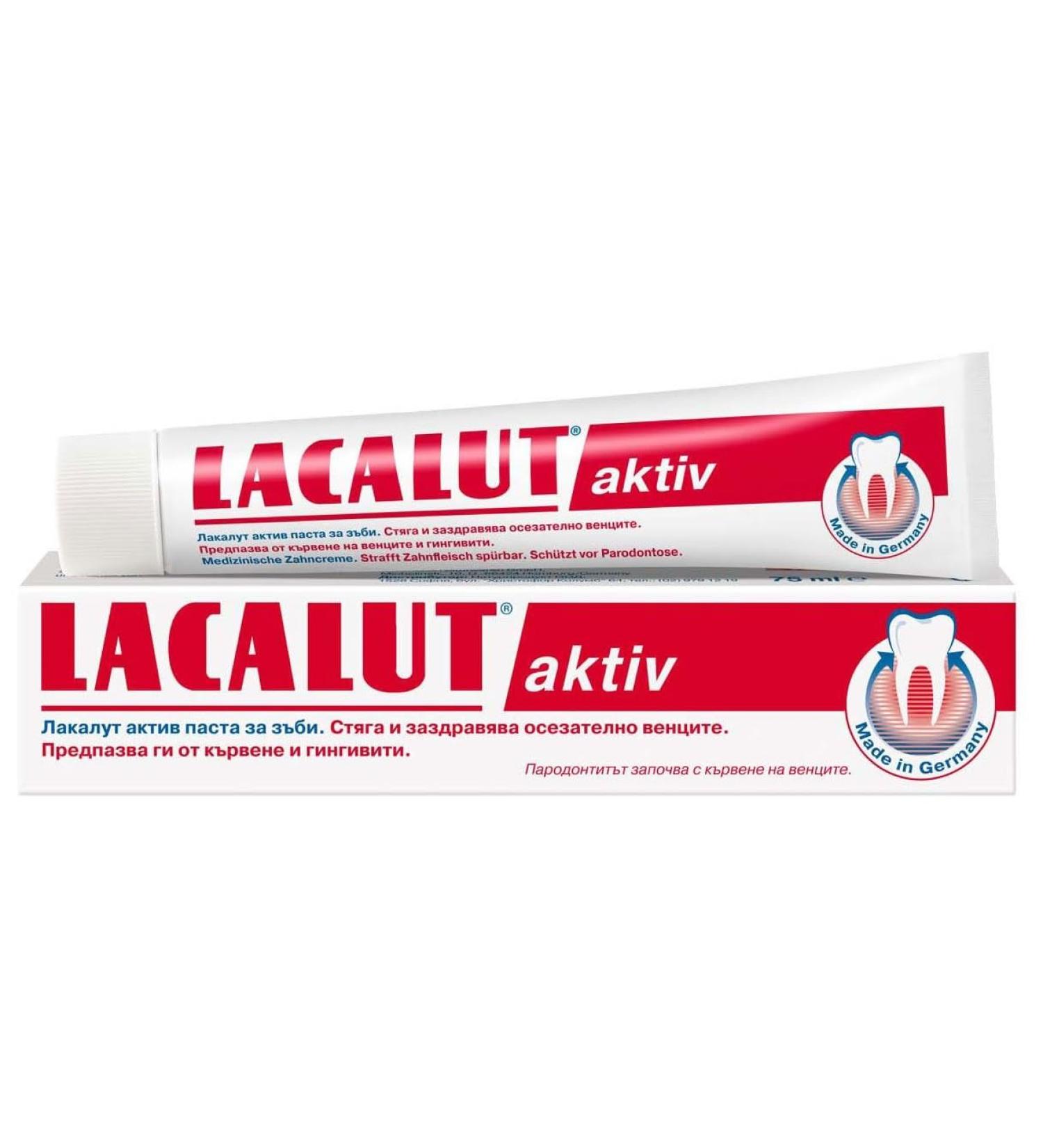 Acl Lacalut Toothpaste Aktiv 2 x 75ml - Buy Internationally | Best Oral Care Solution - Buy Online on GoSupps.com