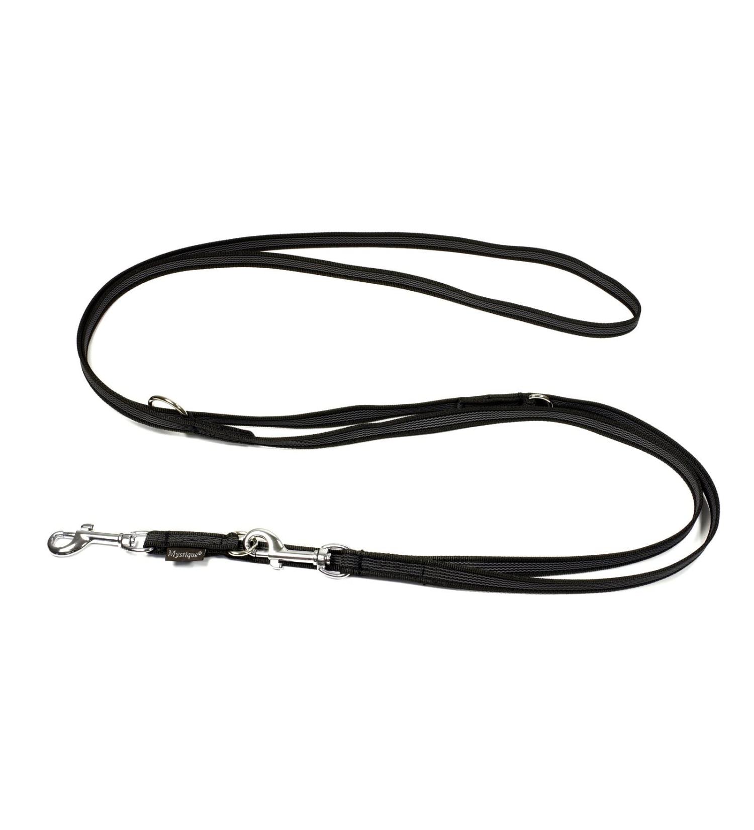 Buy Mystique Rubberized Leash with Standard Carabiner - 20mm 2.5m Black | Durable & Stylish Dog Leash for International Shipping - Buy Online on GoSupps.com