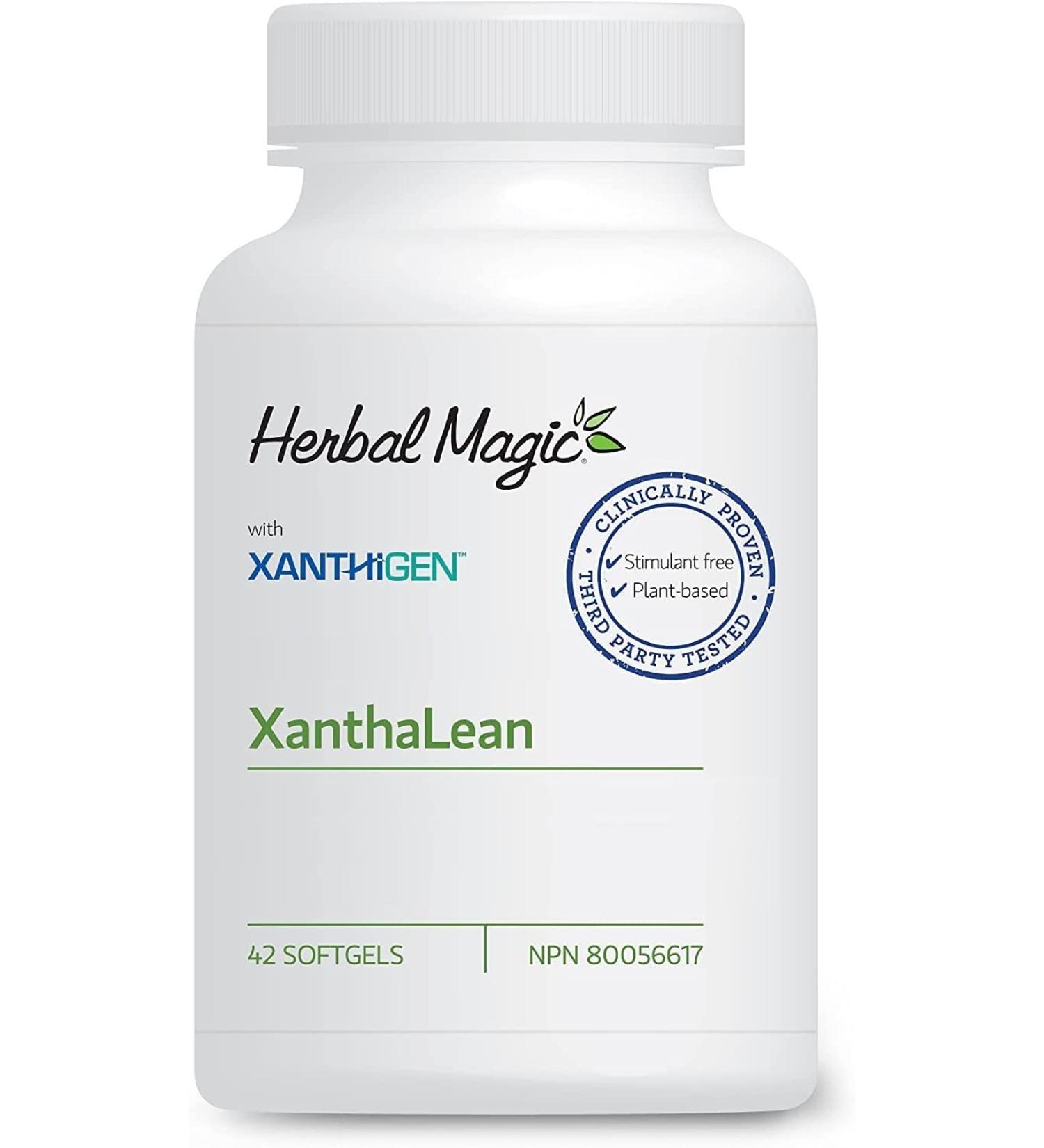 Herbal Magic XanthaLean Supplement Without Caffeine with Brown Seaweed & Pomegranate in Olive Oil Vegetable Capsules High Potency Fucoxanthin - Buy Online on GoSupps.com