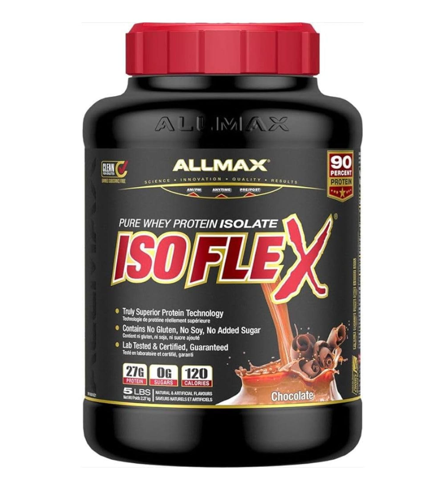ALLMAX Isoflex Chocolate 5lb 5 pound Protein Powder Chocolate 2.26 kg (Pack of 1) - Buy Online on GoSupps.com