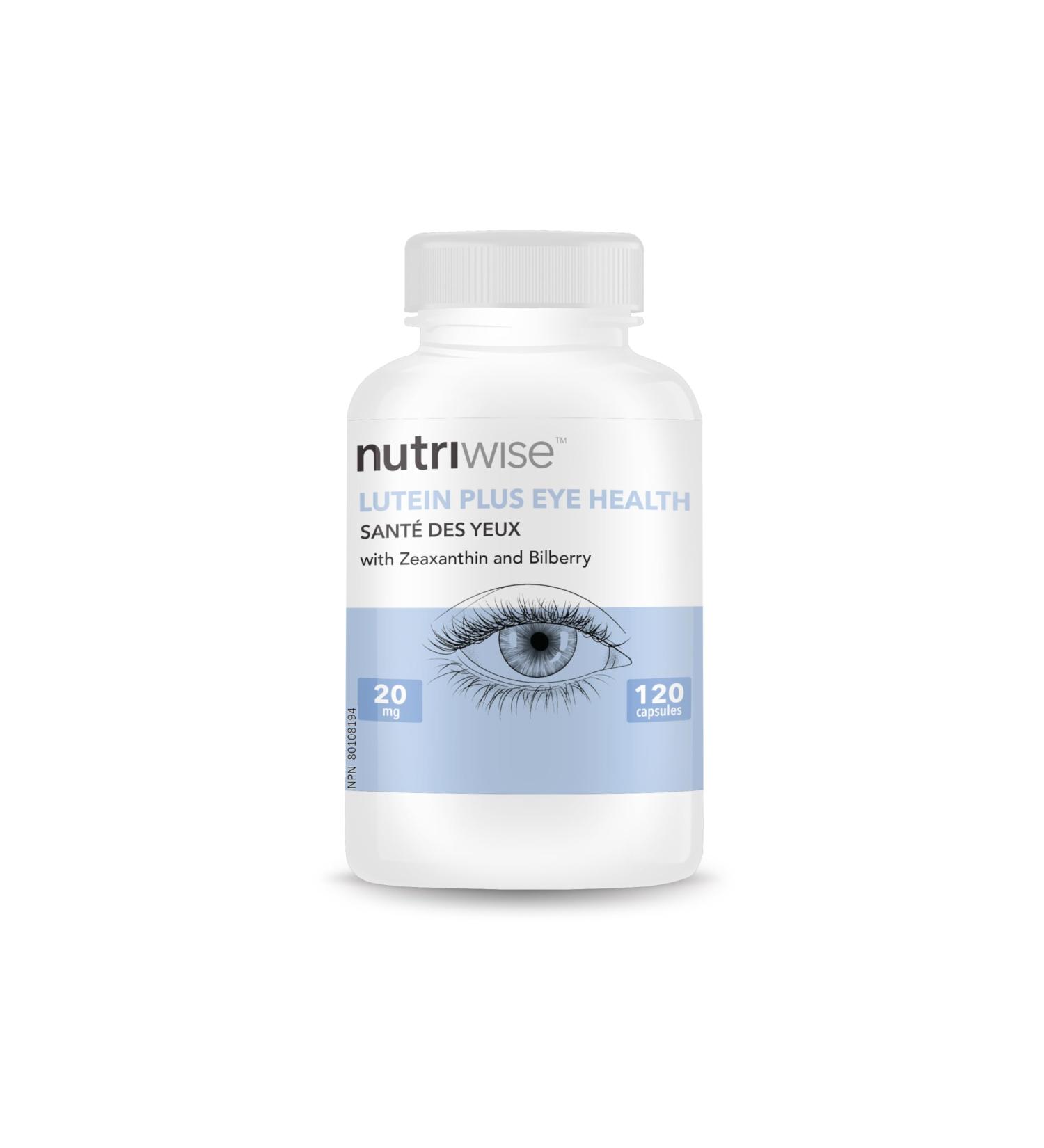 NutriWise Lutein Plus Antioxidant for Eye Health (Bilberry Zeaxanthin Lutein) - Buy Online on GoSupps.com