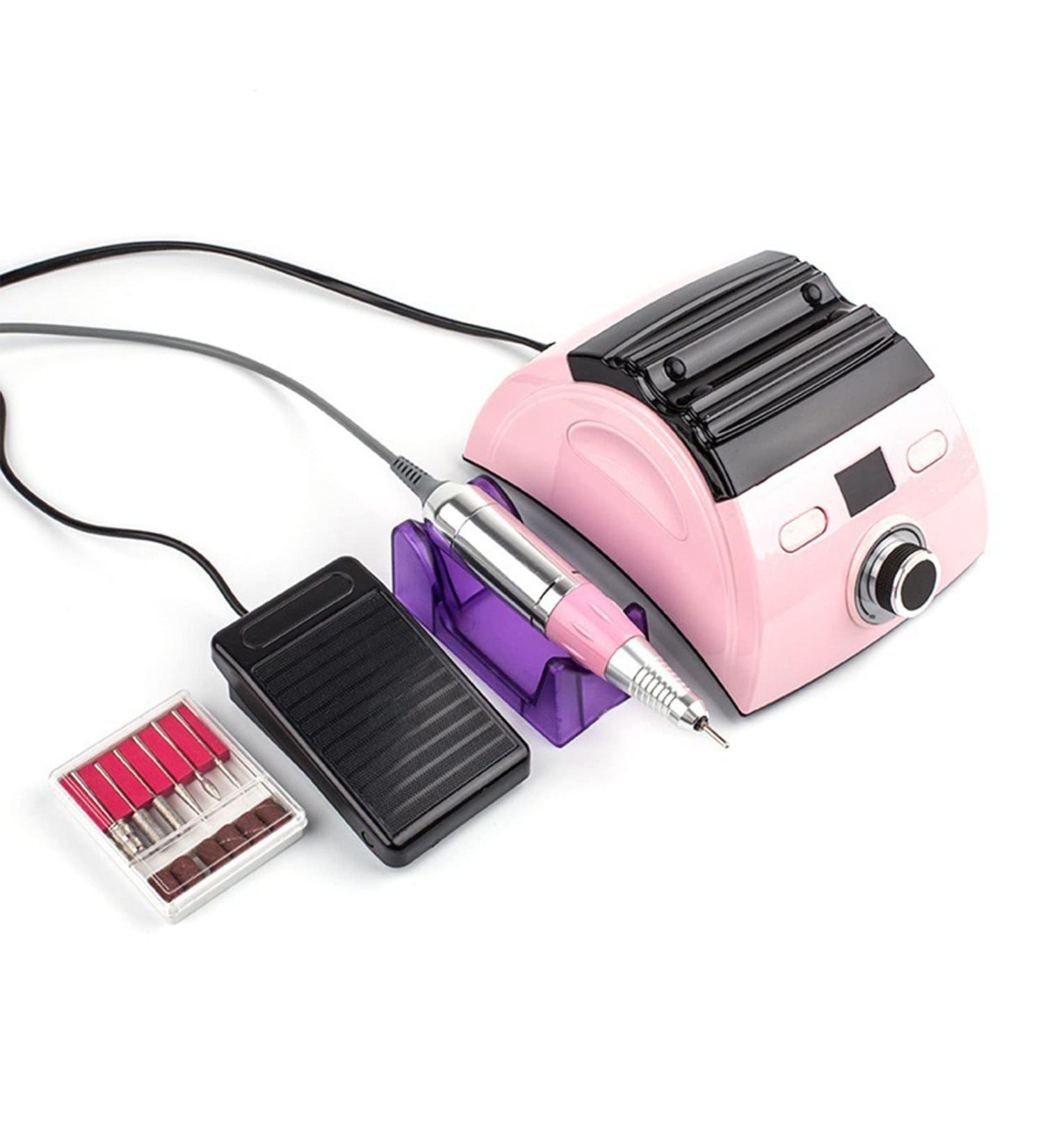 CYzpf Electric Nail Drill Machine Portable Adjustable High-Speed Nail Drill for Acrylic Nails with Metal Drill Gel Nails Removing Shaping Buffing for Home Salon Use Pink One Size - Buy Online on GoSupps.com