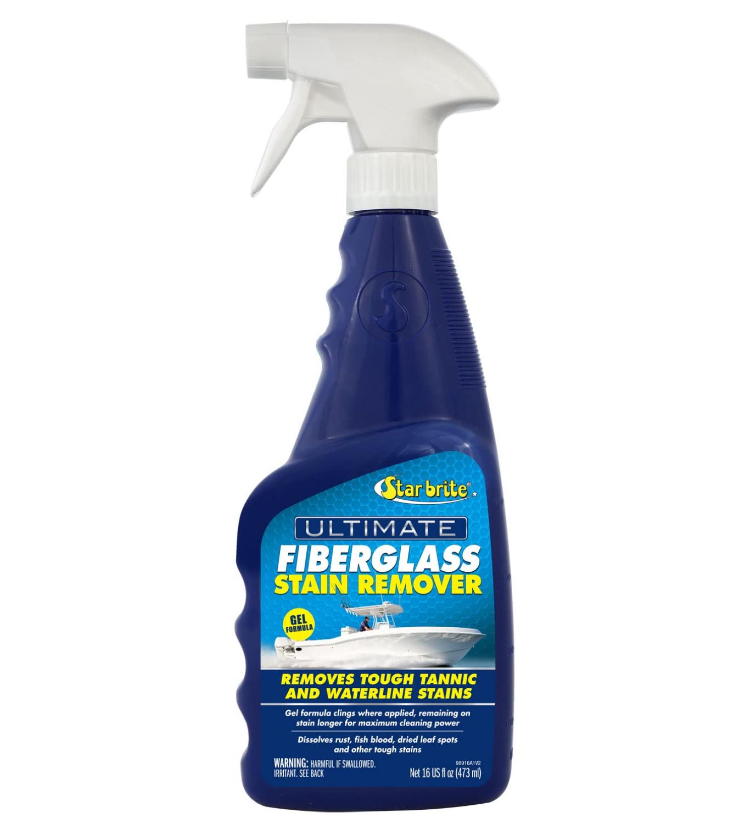 Ultimate Fiberglass Stain Remover - Marine Grade Rust & Waterline Stains Cleaner - STAR BRITE 16 Oz Gel Spray for Boats & More - Buy Online on GoSupps.com