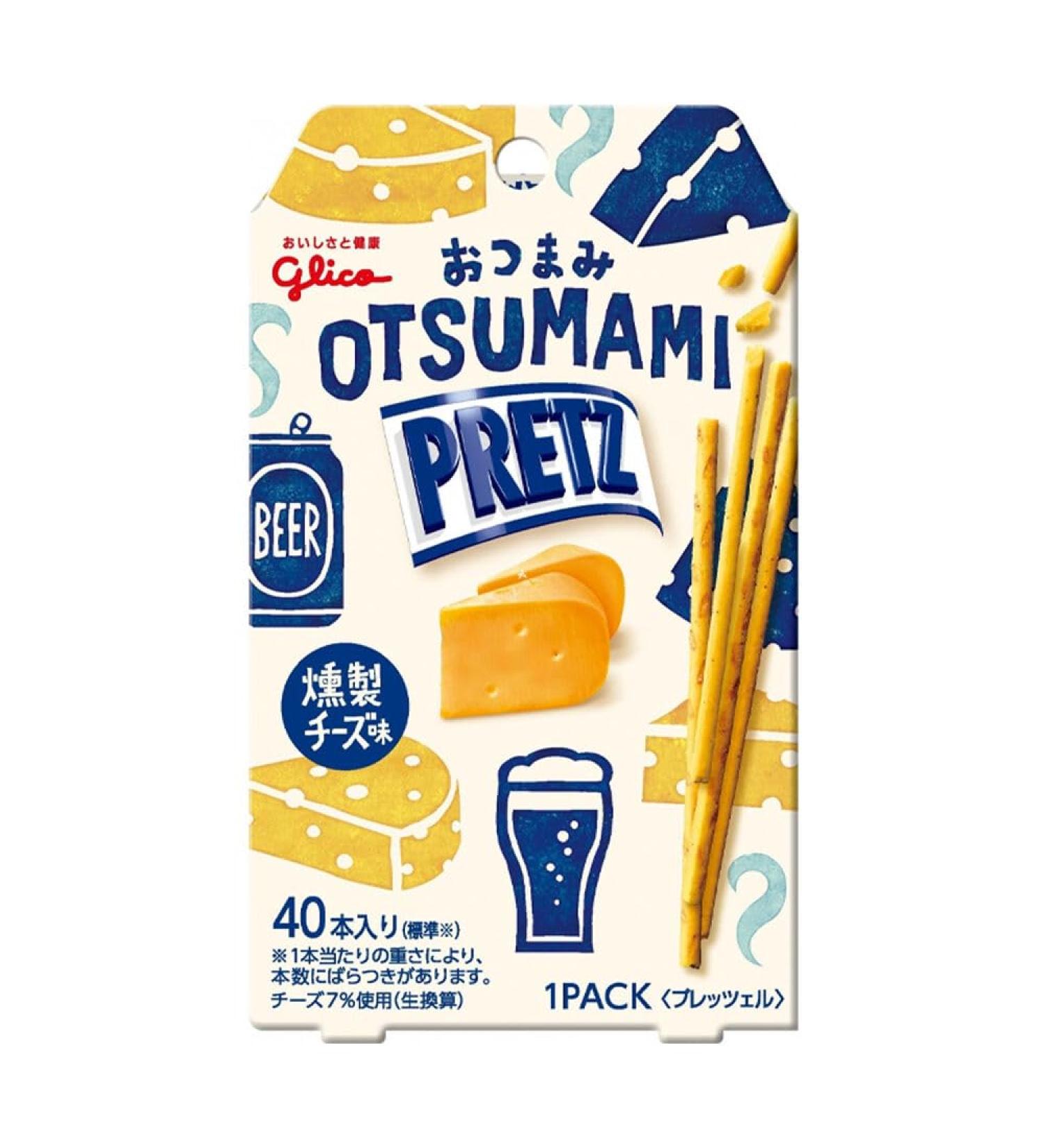 Glico PRETZ Japanese Otsumami Appetizers Stick Biscuit Smoked Cheese Flavour Snacks 24g (Pack of 2) - Buy Online on GoSupps.com