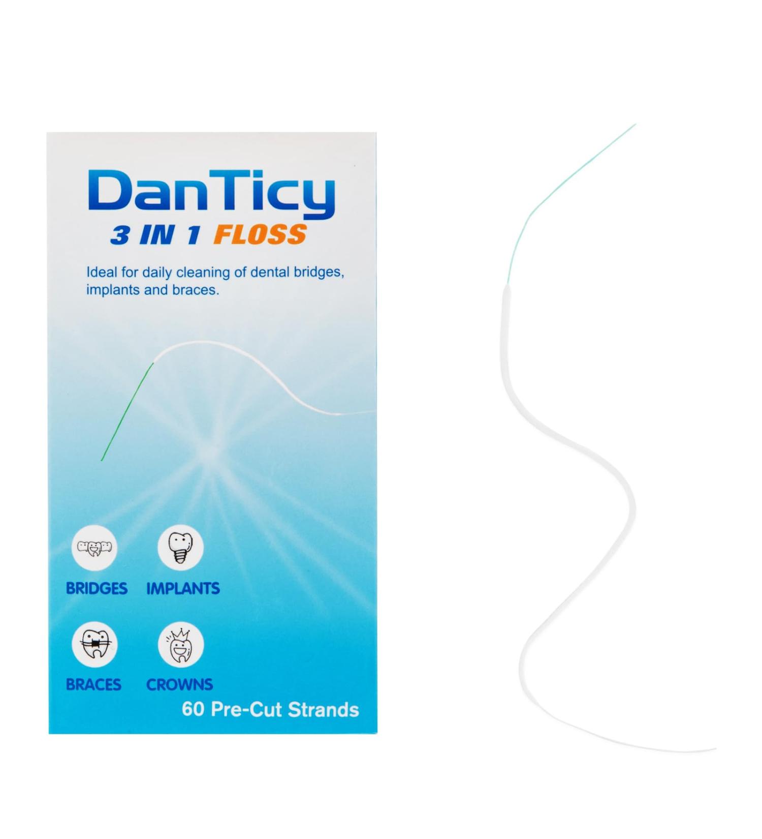 Super Floss Threaders for Braces - 60 Count | Ultimate Pre-Cut Dental Floss Strands | International Shipping Available - Buy Online on GoSupps.com