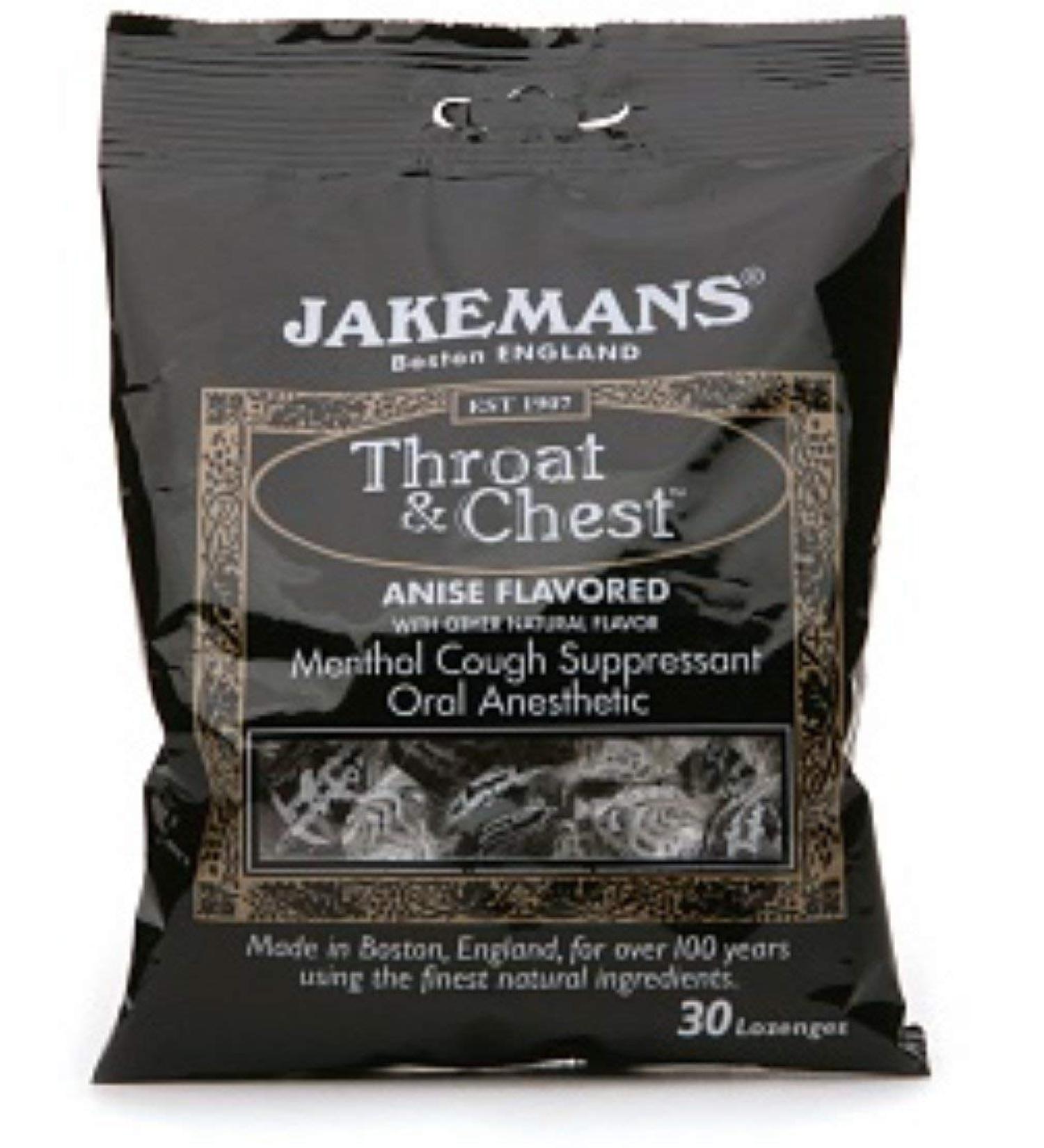 Jakemans Throat & Chest Lozenges Anise Menthol 30 ea (Pack of 4)