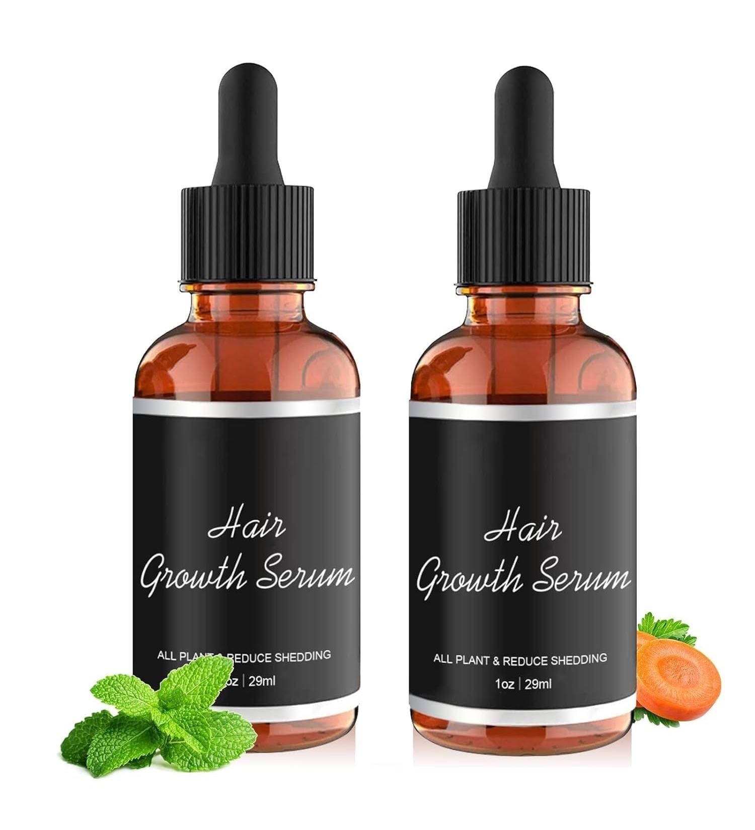 Rennora Hair Growth Serum & Oil for Dry Damaged Hair | Fast Natural Regrowth for All Hair Types | Herbal Vitamin Formula for Black Women (2 PCS - Buy Online on GoSupps.com