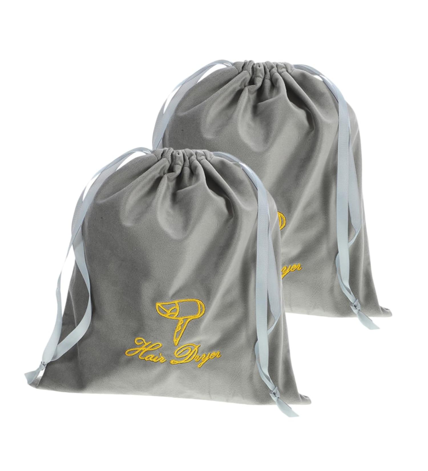 PLAFOPE 2pcs Hair Dryer Storage Bag Hair Dryers Drawstring Storage Bags Travel Classic Carry Bag 25.00X22.00X0.50CM Grey - Buy Online on GoSupps.com