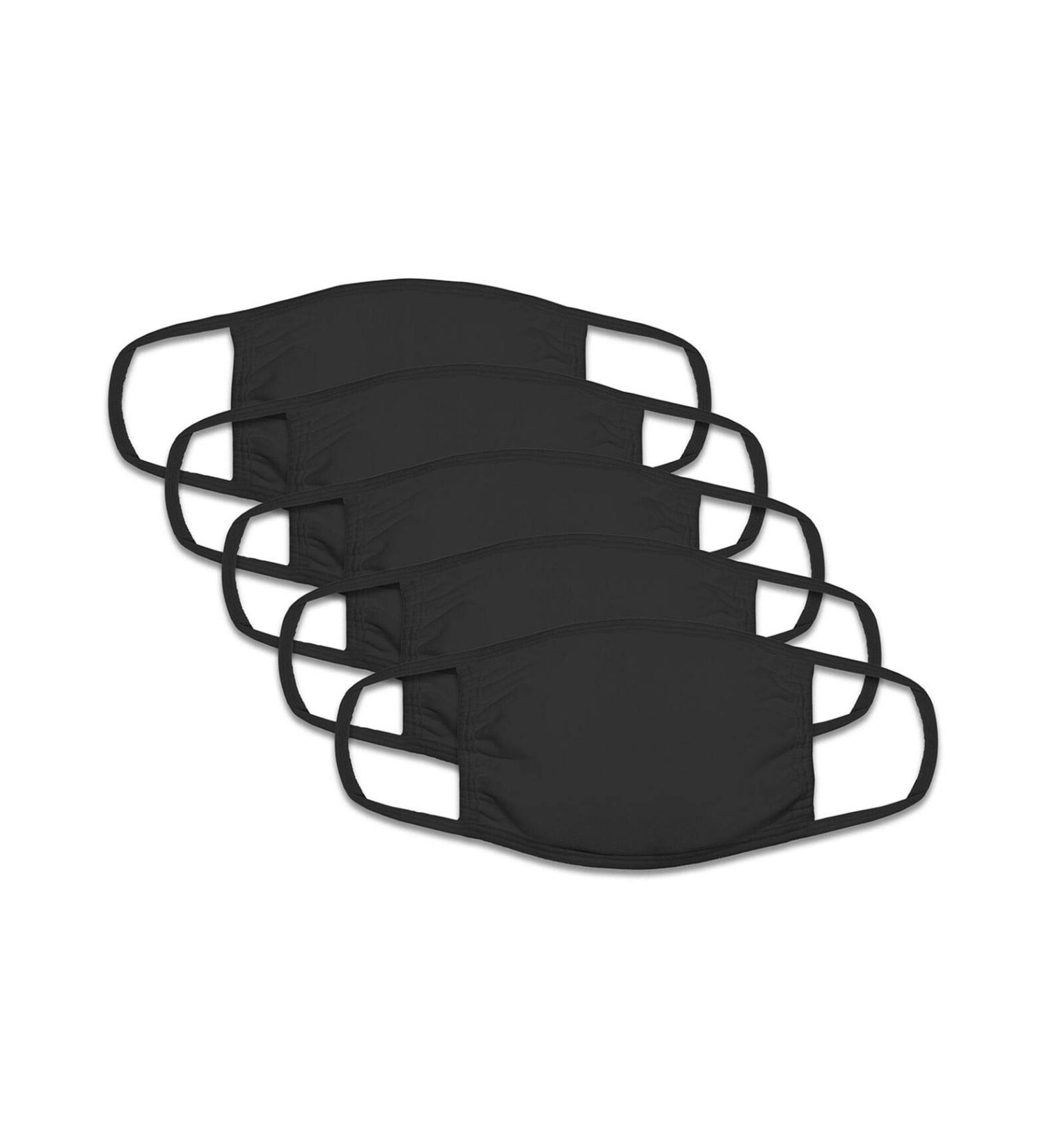 Buy Fruit of the Loom Reusable Cotton Face Mask (Pack of 5) in Black - Comfortable & Eco-Friendly | Fast International Shipping - Buy Online on GoSupps.com